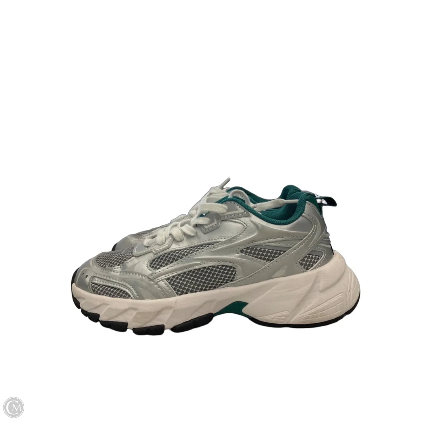 Shoes Athletic By Zara In Green & Silver, Size: 5