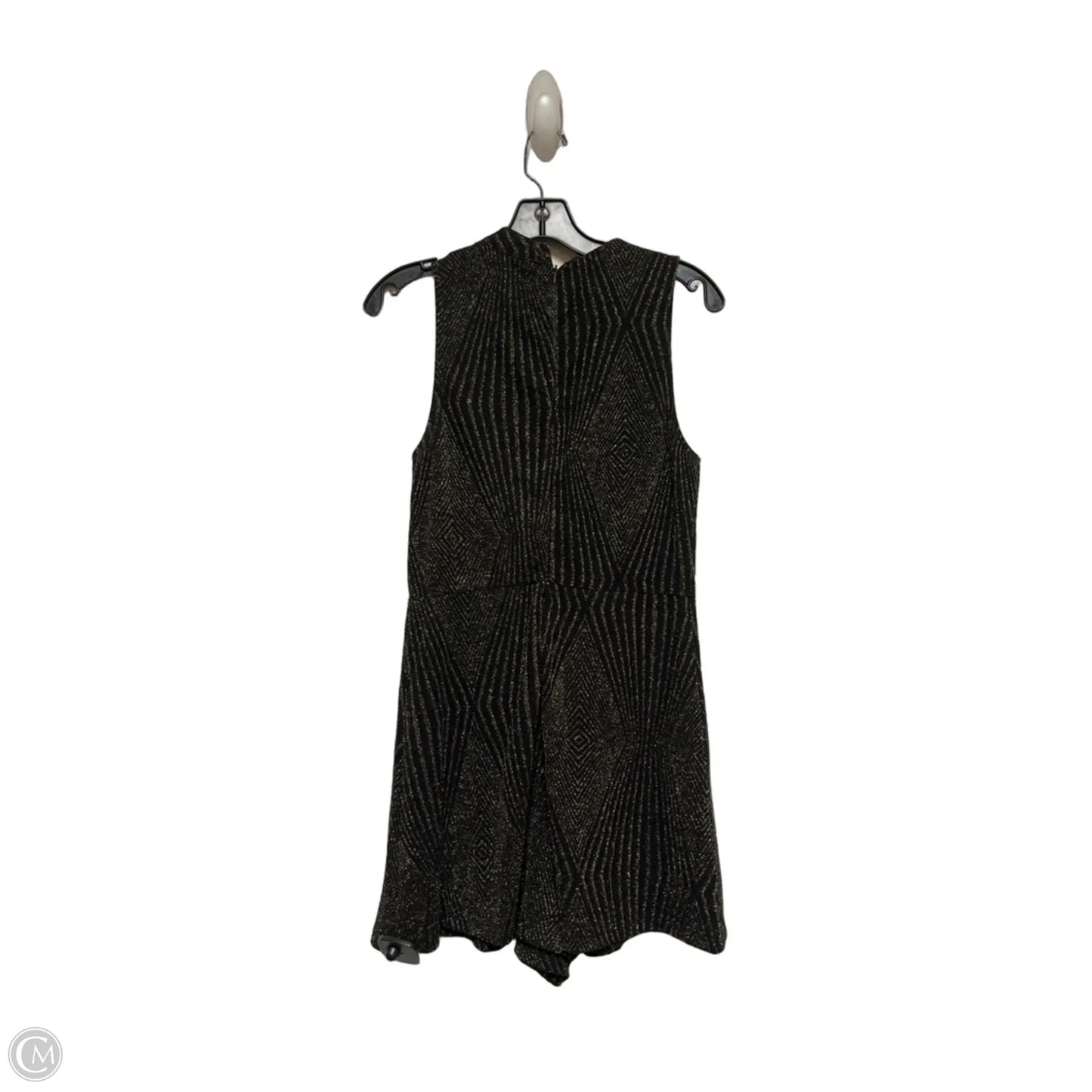 Dress Casual Short By Ark And Co In Black & Gold, Size: L