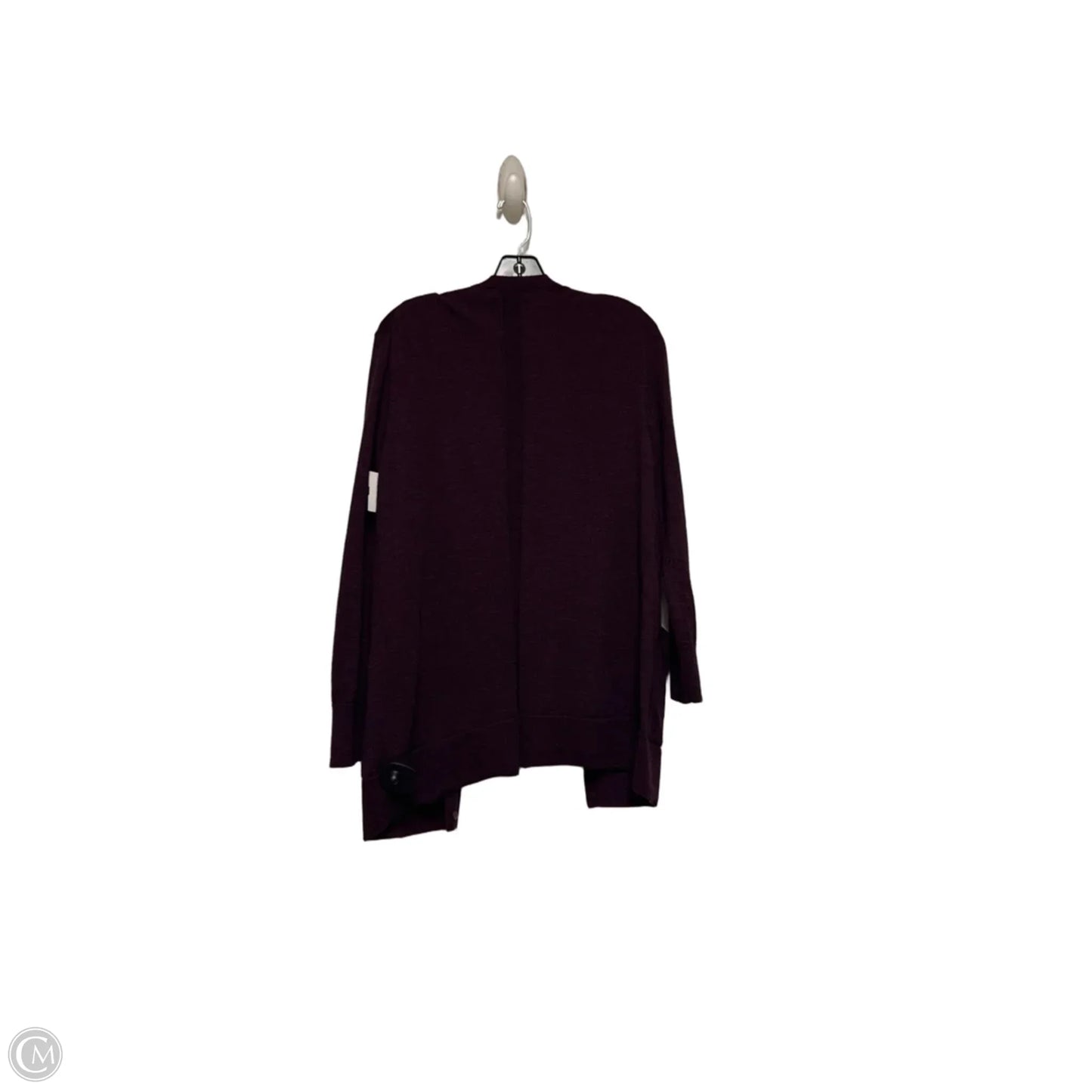 Sweater Cardigan By Banana Republic In Purple, Size: M