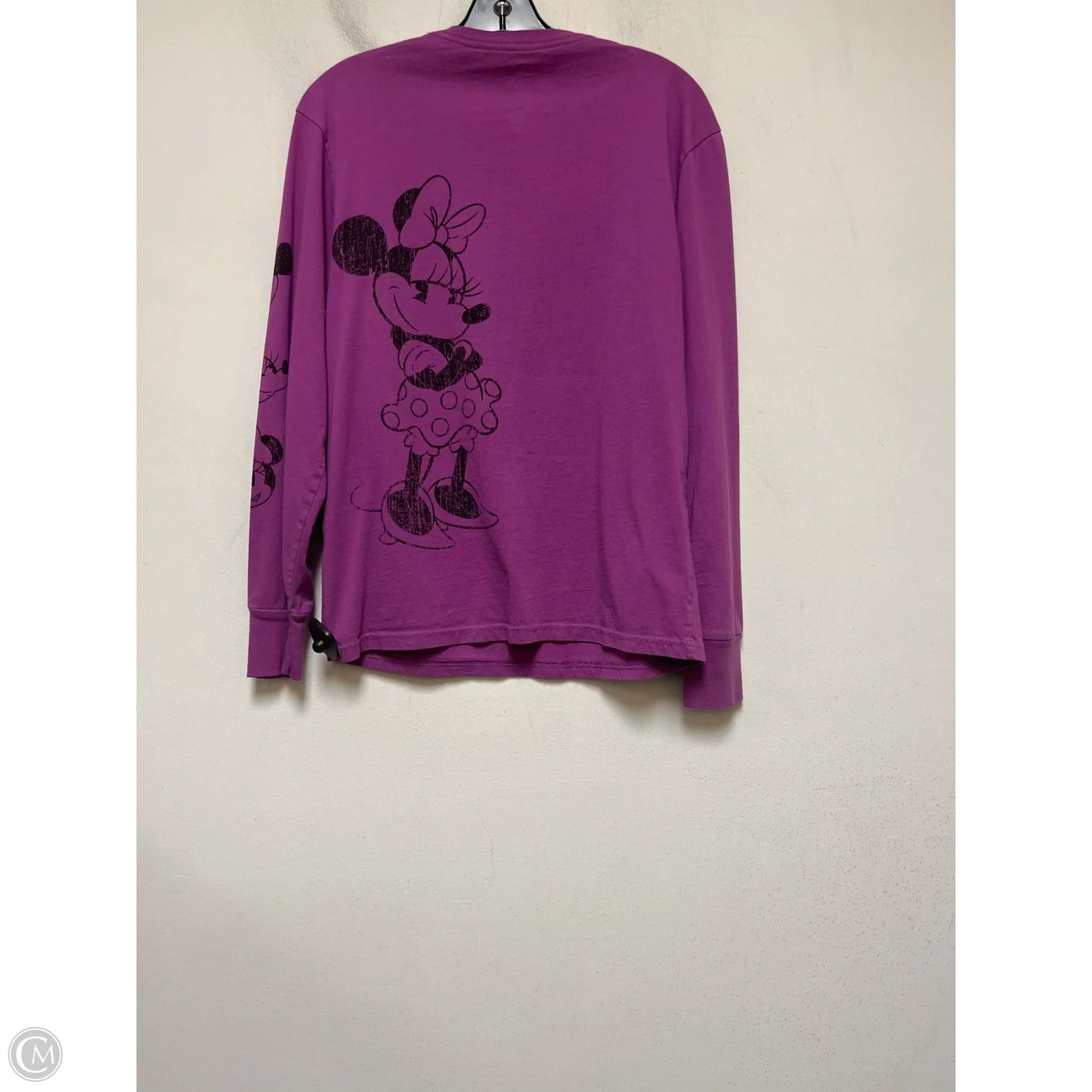 Top Long Sleeve Basic By Disney In Purple, Size: S