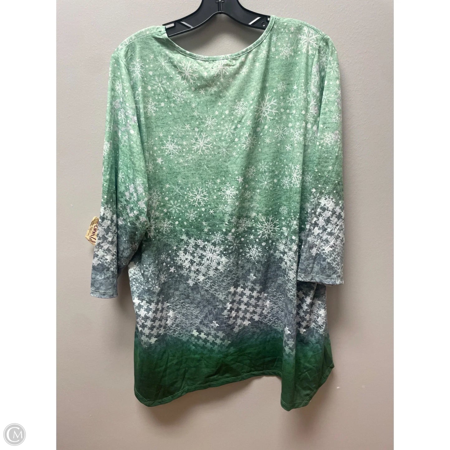 Top Short Sleeve By One World In Green, Size: 3x
