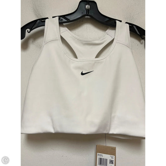 Athletic Bra By Nike Apparel In White, Size: 2x