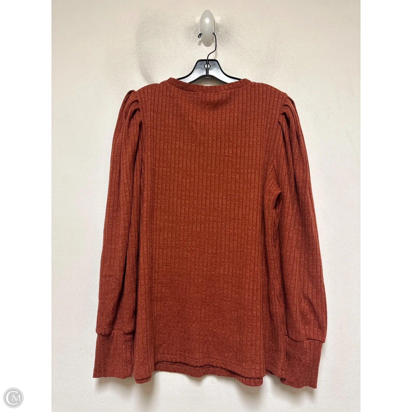 Top Long Sleeve By Clothes Mentor In Copper, Size: 2x