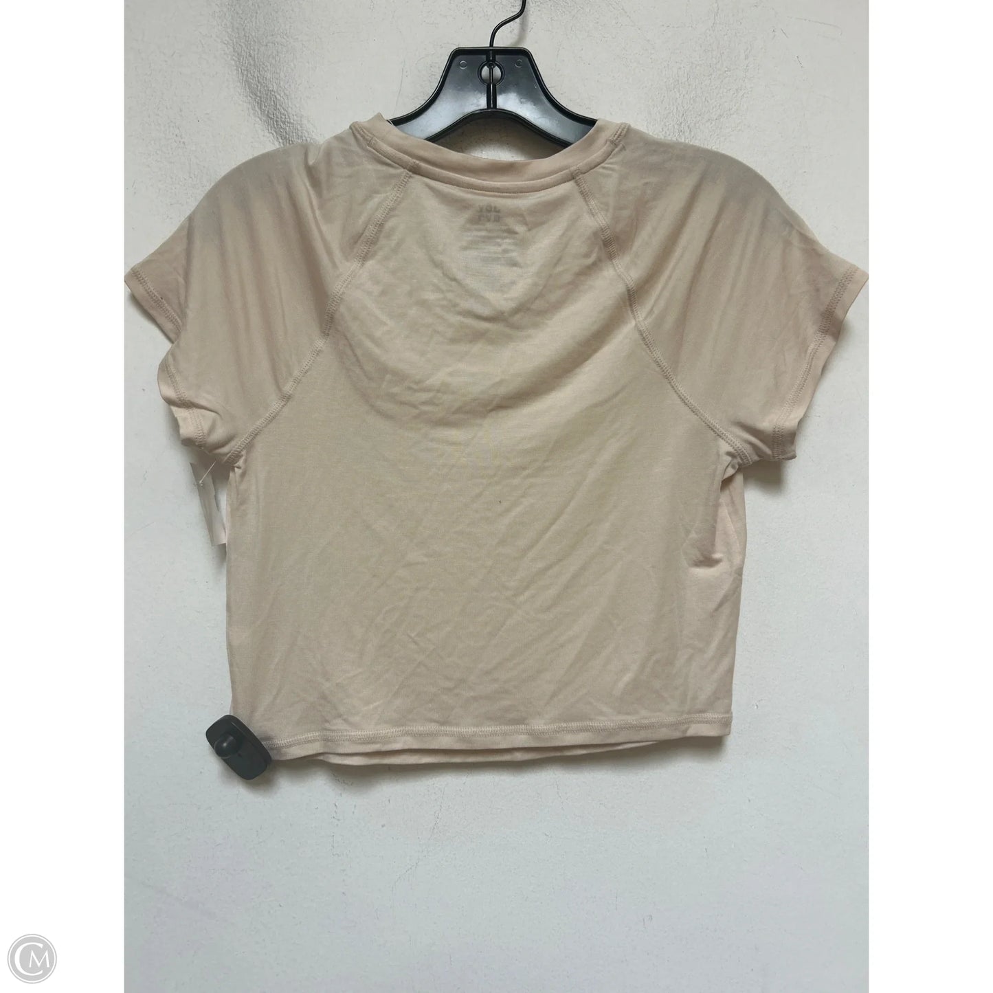 Athletic Top Short Sleeve By Joy Lab In Tan, Size: M