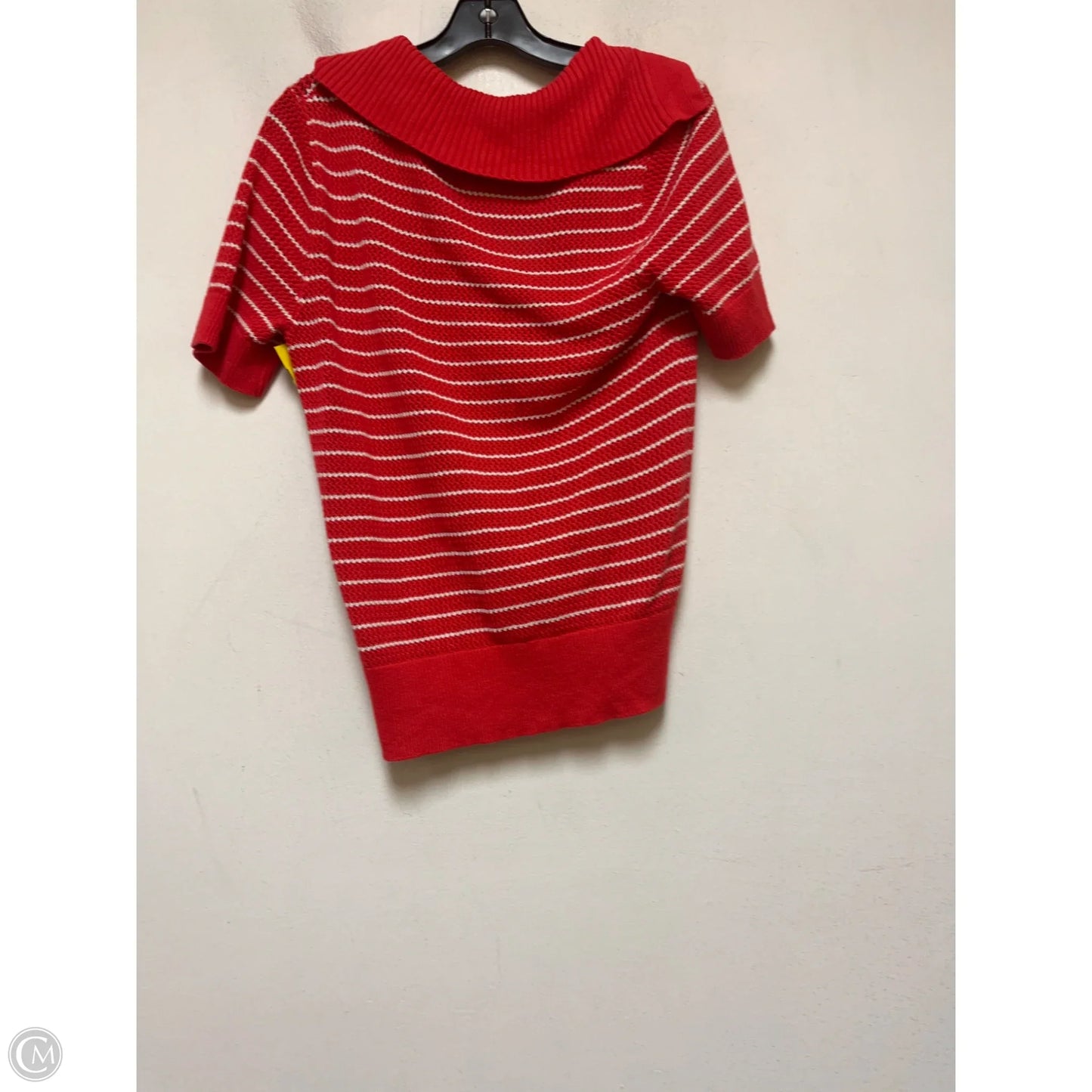 Top Short Sleeve By Vineyard Vines In Red & White, Size: S