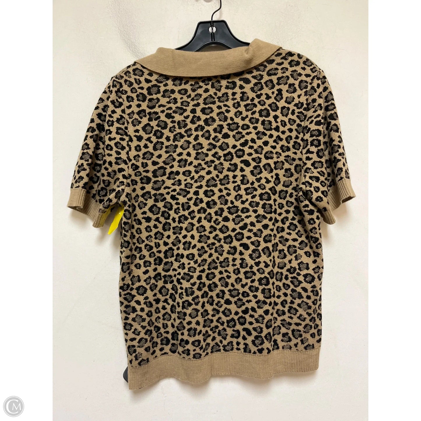 Top Short Sleeve By Anthropologie In Animal Print, Size: M