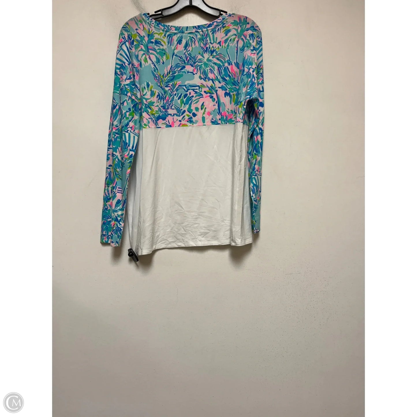 Top Long Sleeve Designer By Lilly Pulitzer In Tropical Print, Size: M