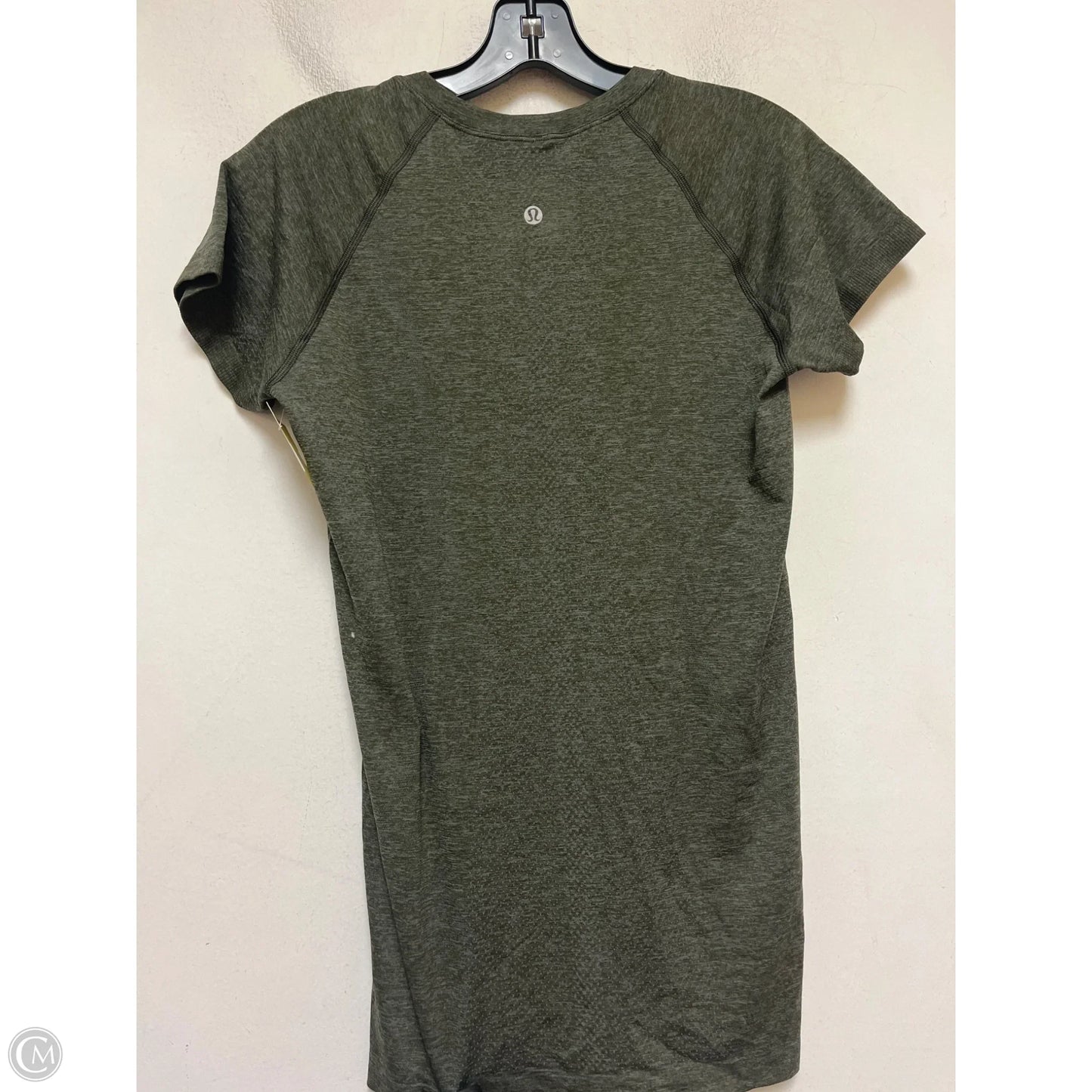 Athletic Top Short Sleeve By Lululemon In Green, Size: M