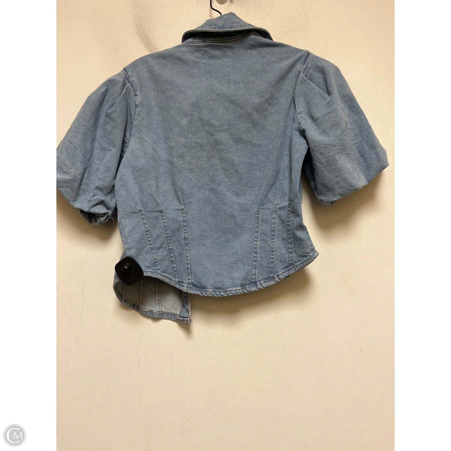 Top Short Sleeve By Bagatelle In Blue Denim, Size: S