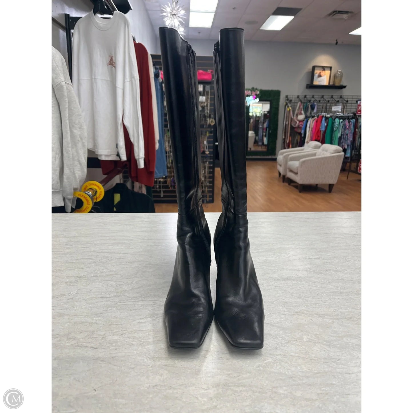 Boots Mid-calf Heels By Antonio Melani In Black, Size: 9