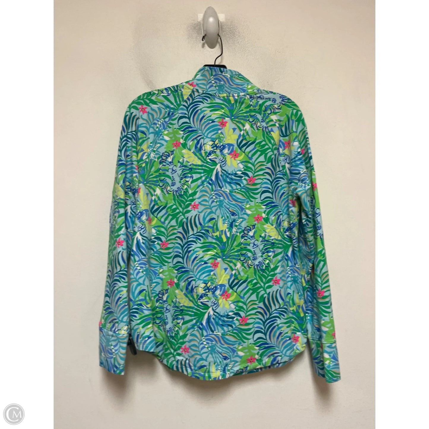 Top Long Sleeve Designer By Lilly Pulitzer In Tropical Print, Size: M
