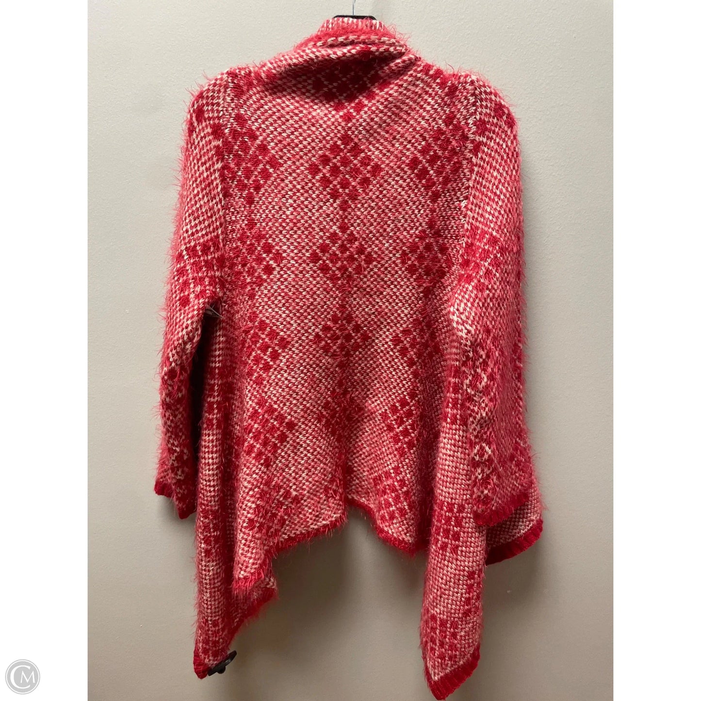 Sweater Cardigan By Bcbgmaxazria In Red & White, Size: L