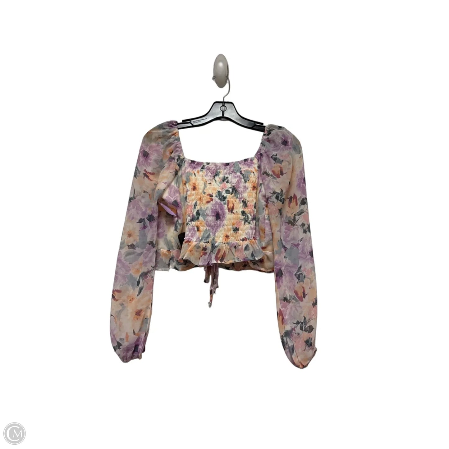 Top Long Sleeve By Clothes Mentor In Floral Print, Size: L