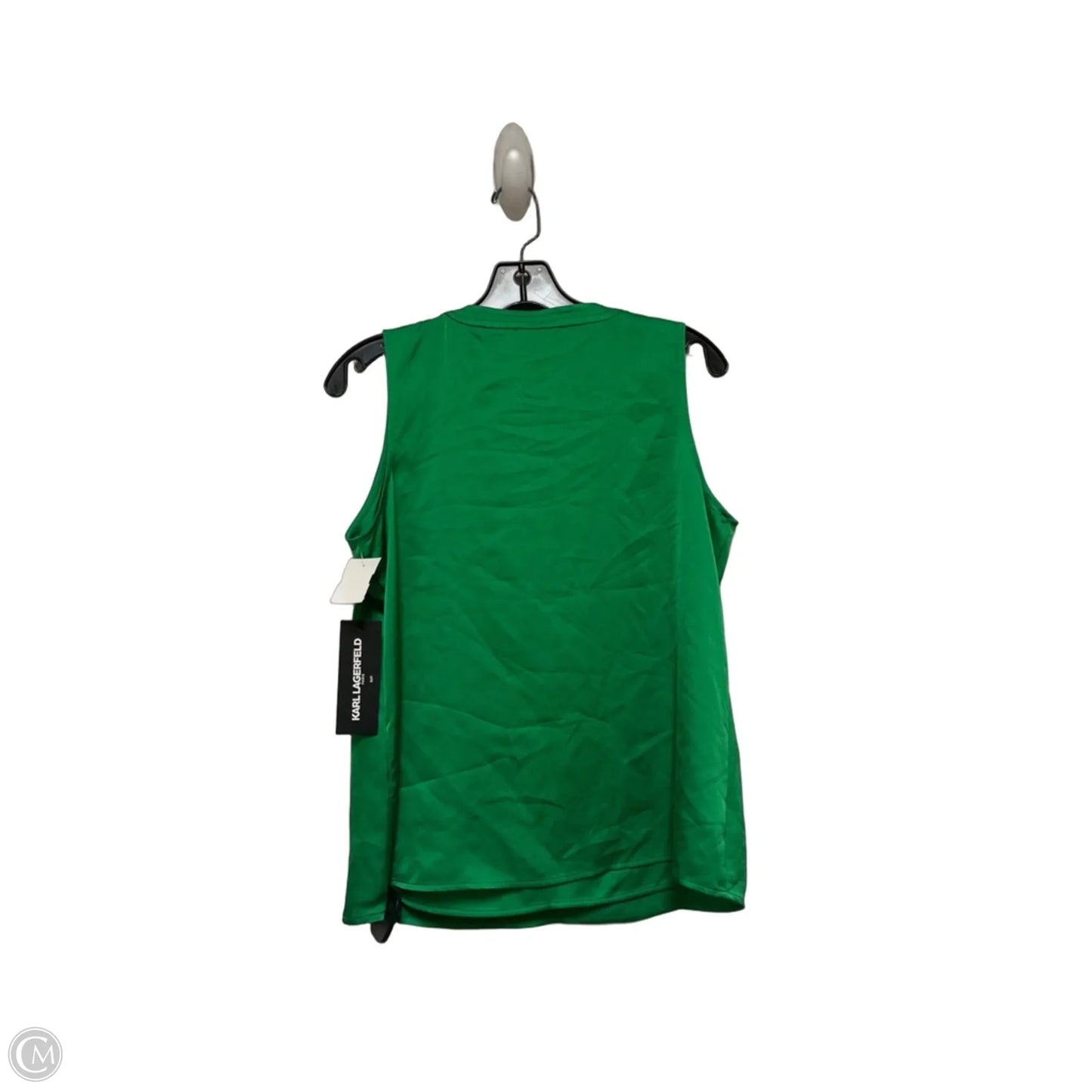 Top Sleeveless Designer By Karl Lagerfeld In Green, Size: S