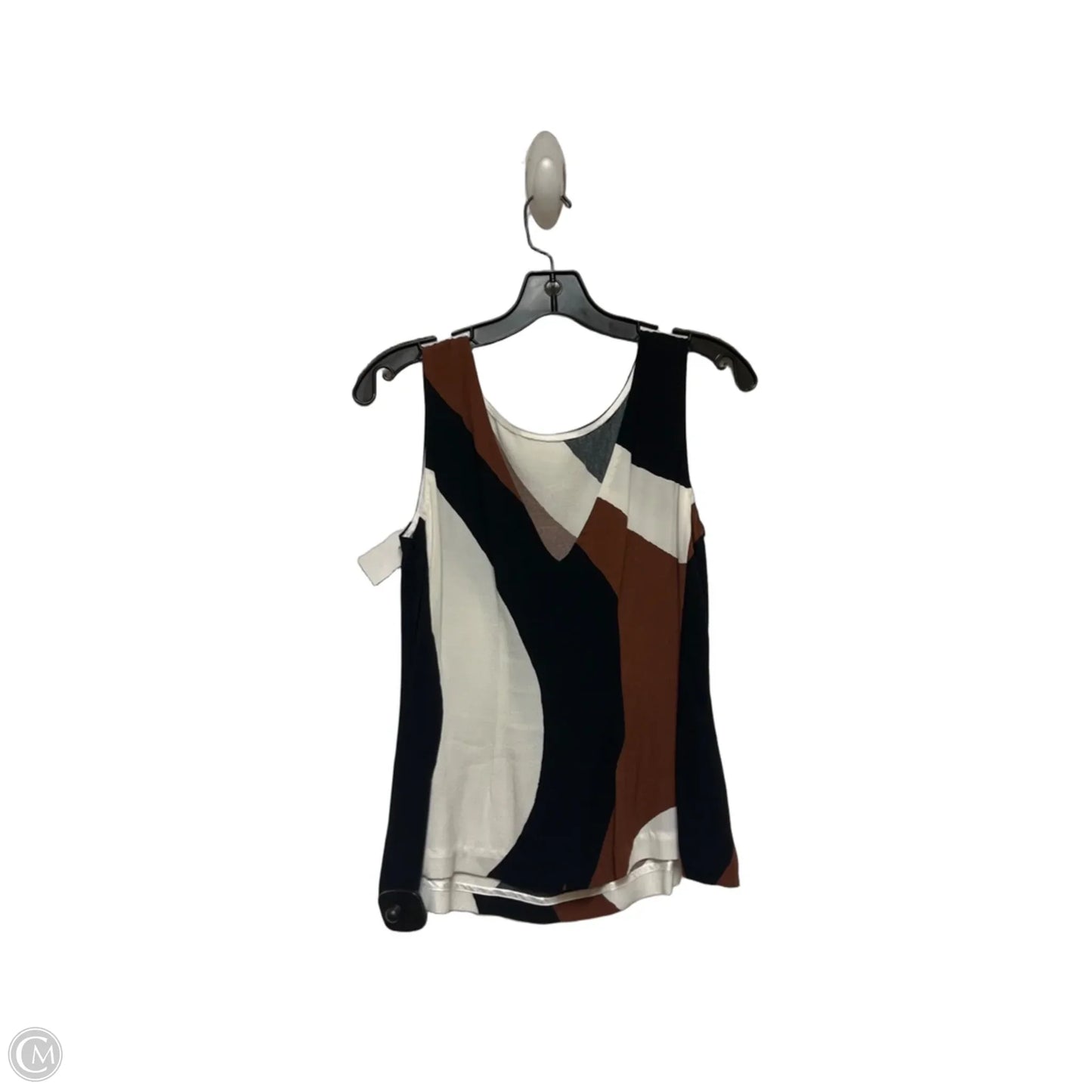 Top Sleeveless Designer By Kate Spade In Black & Brown, Size: S