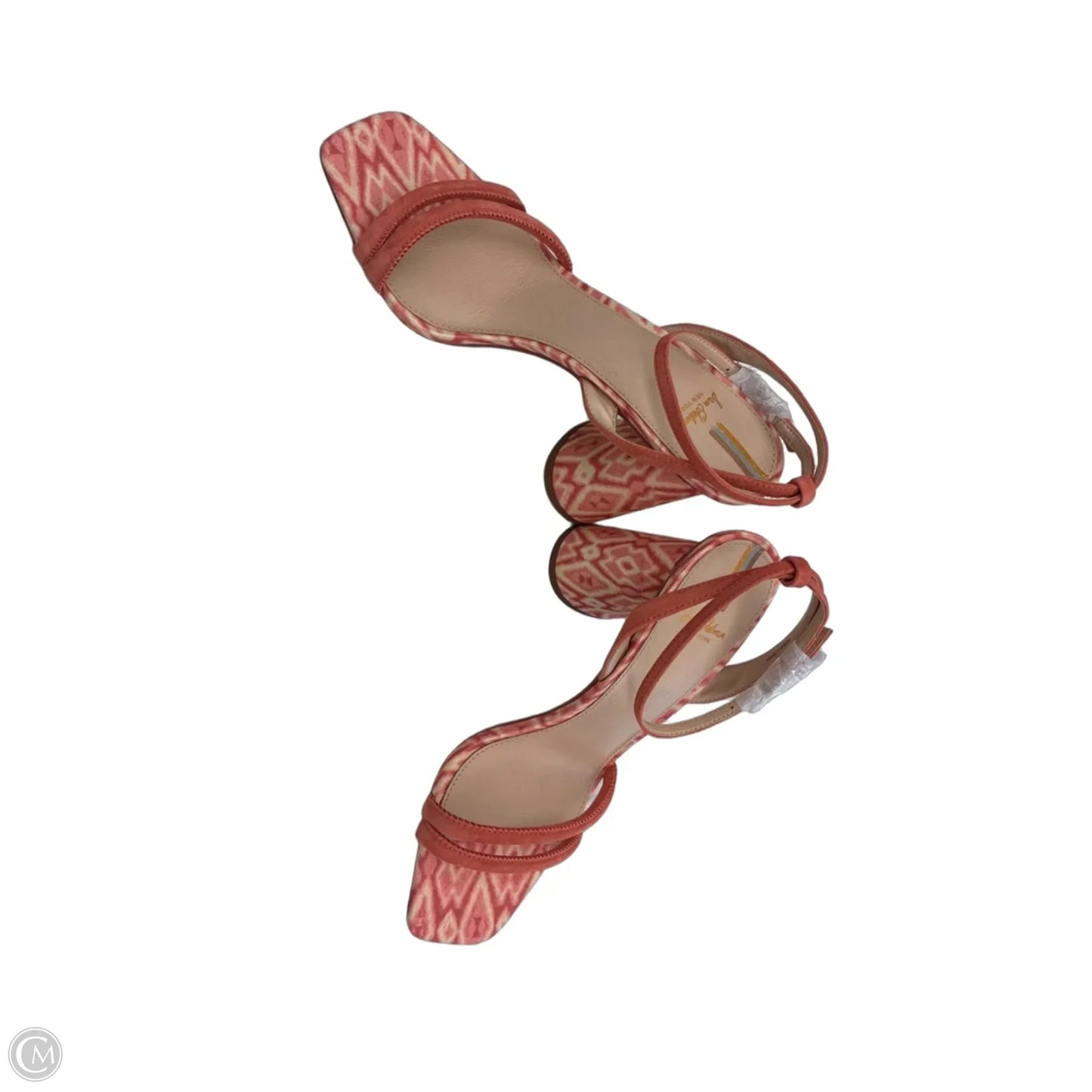 Sandals Heels Block By Sam Edelman In Pink & Tan, Size: 8.5