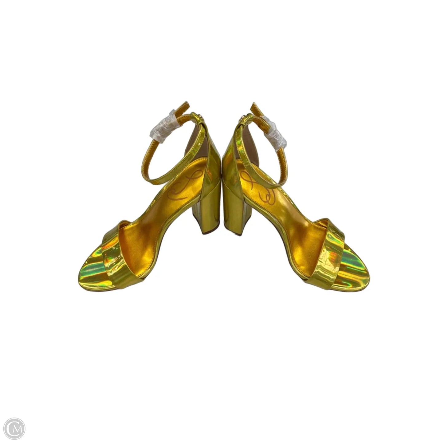 Sandals Heels Block By Sam Edelman In Yellow, Size: 6