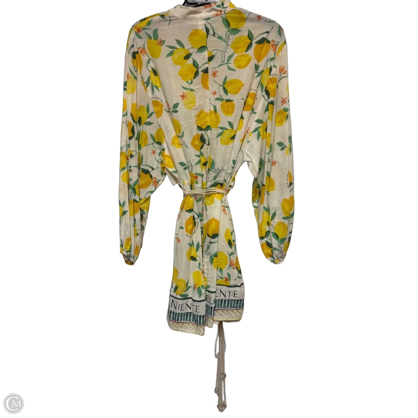 Dress Casual Short By H&m In White & Yellow, Size: M