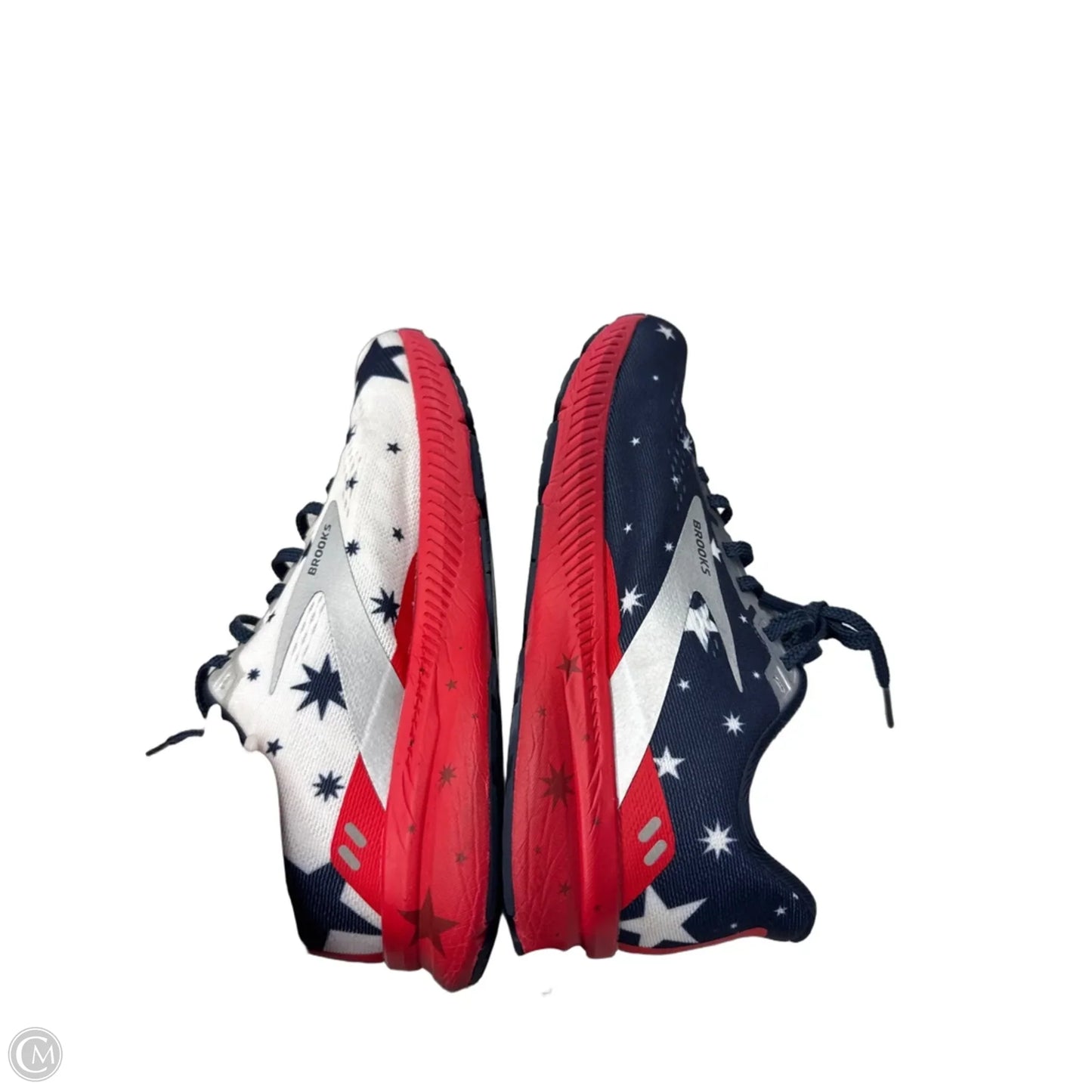 Shoes Athletic By Brooks In Blue Red & White, Size: 8.5