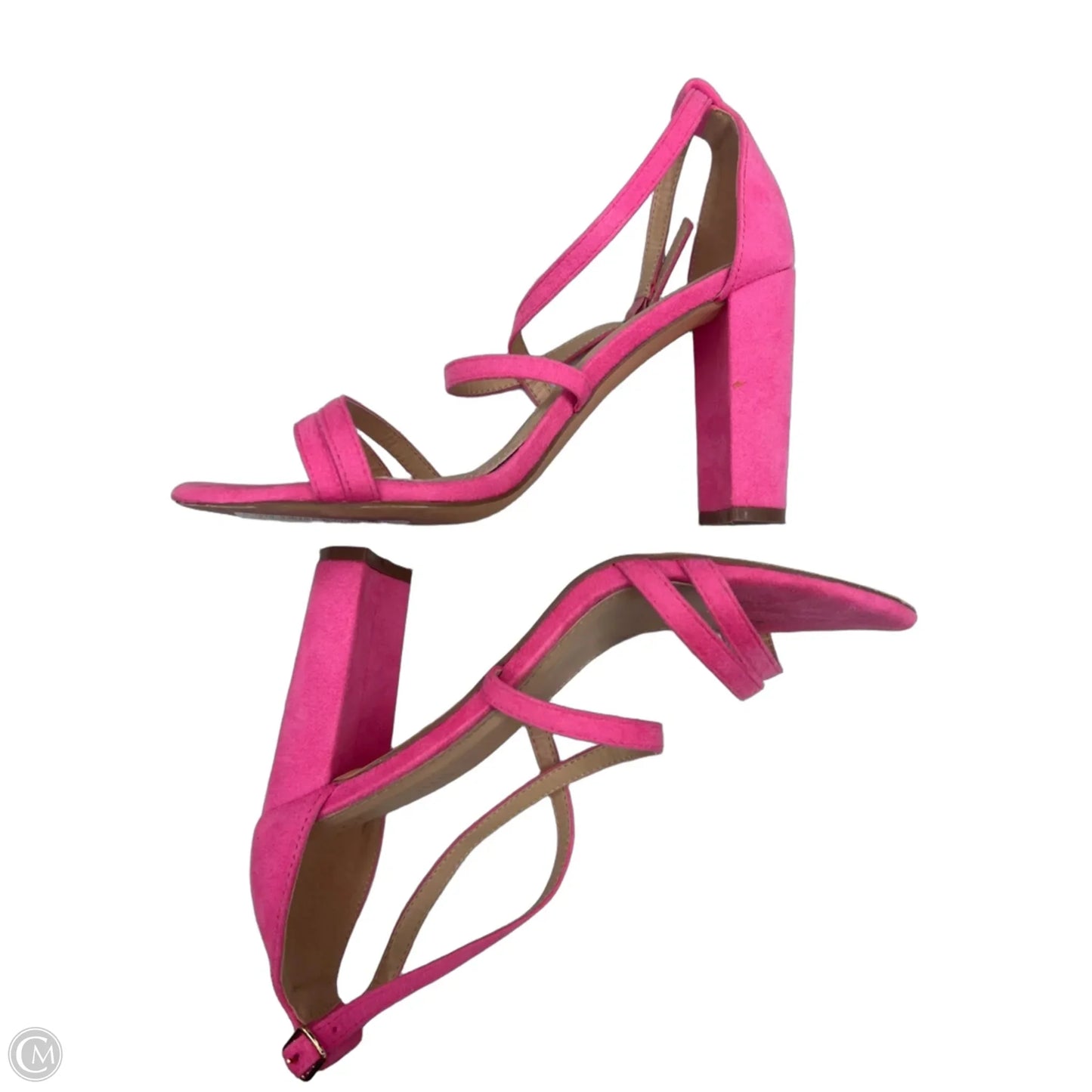Sandals Heels Block By Clothes Mentor In Pink, Size: 9