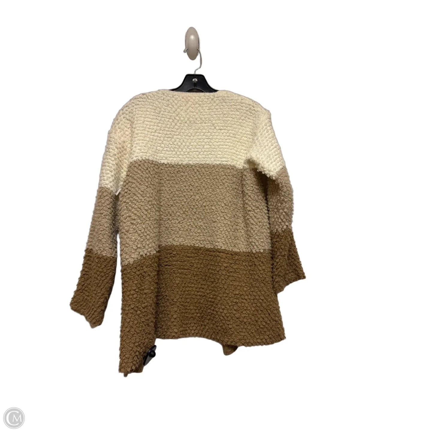 Sweater Cardigan By Pink Lily In Tan, Size: S
