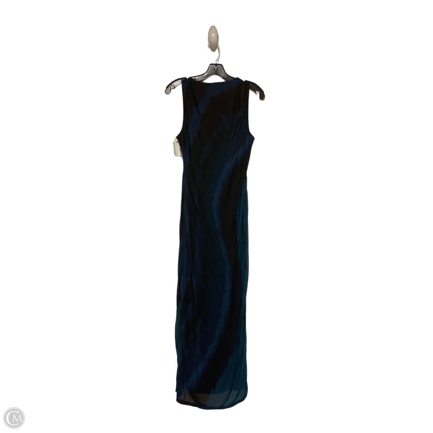 Dress Casual Midi By Dkny In Black & Blue, Size: M