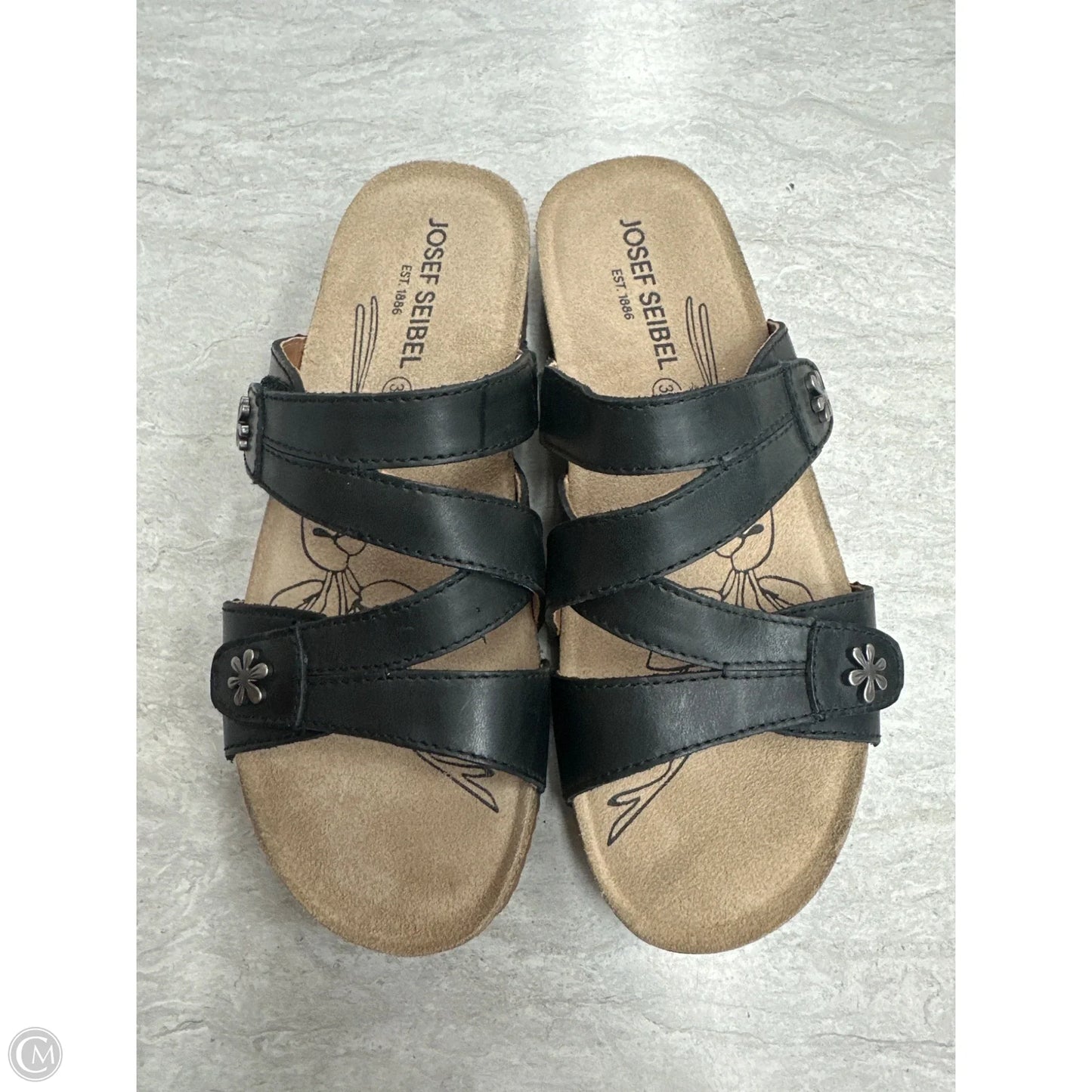 Sandals Flats By Josef Seibel In Black, Size: 7.5