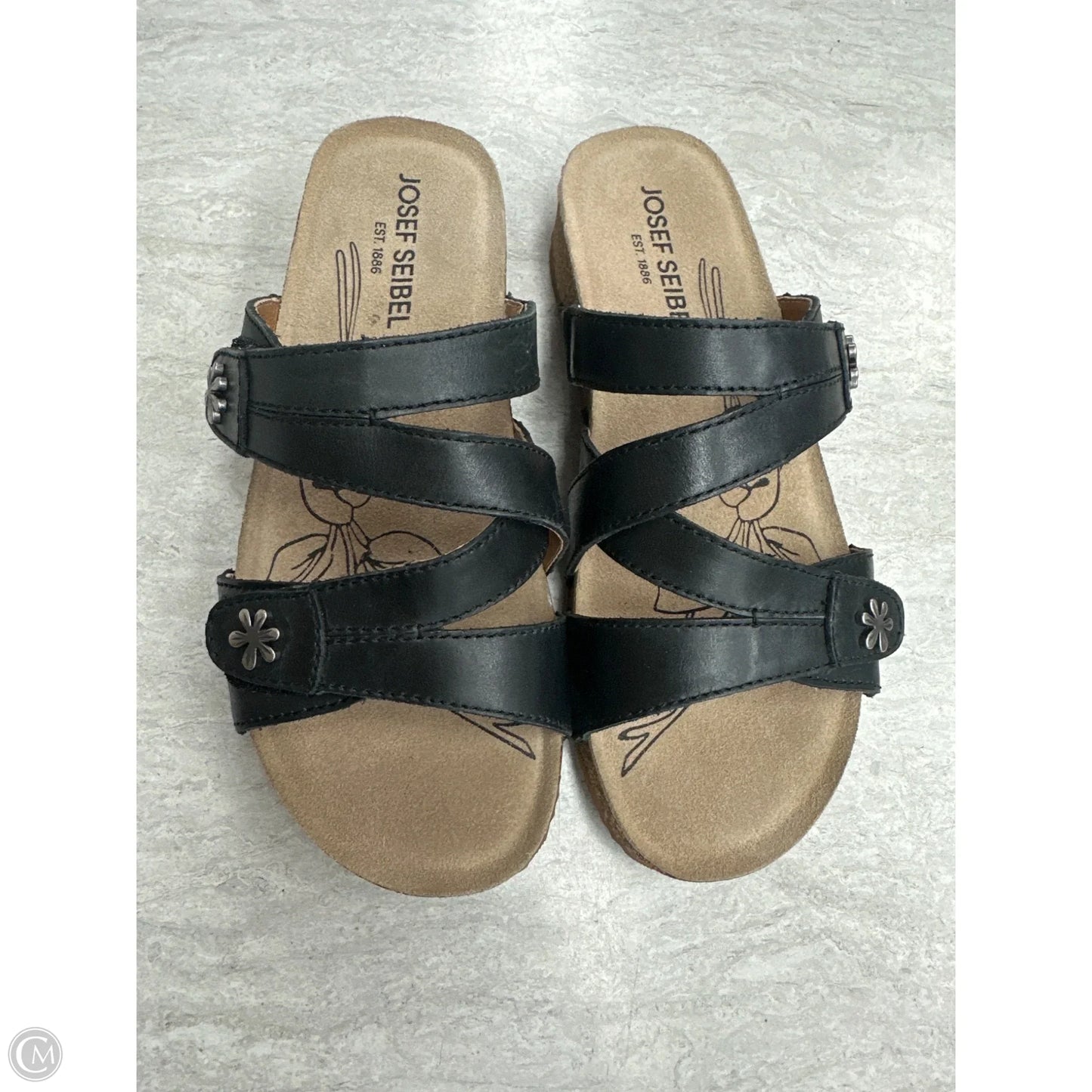 Sandals Flats By Josef Seibel In Black, Size: 6.5