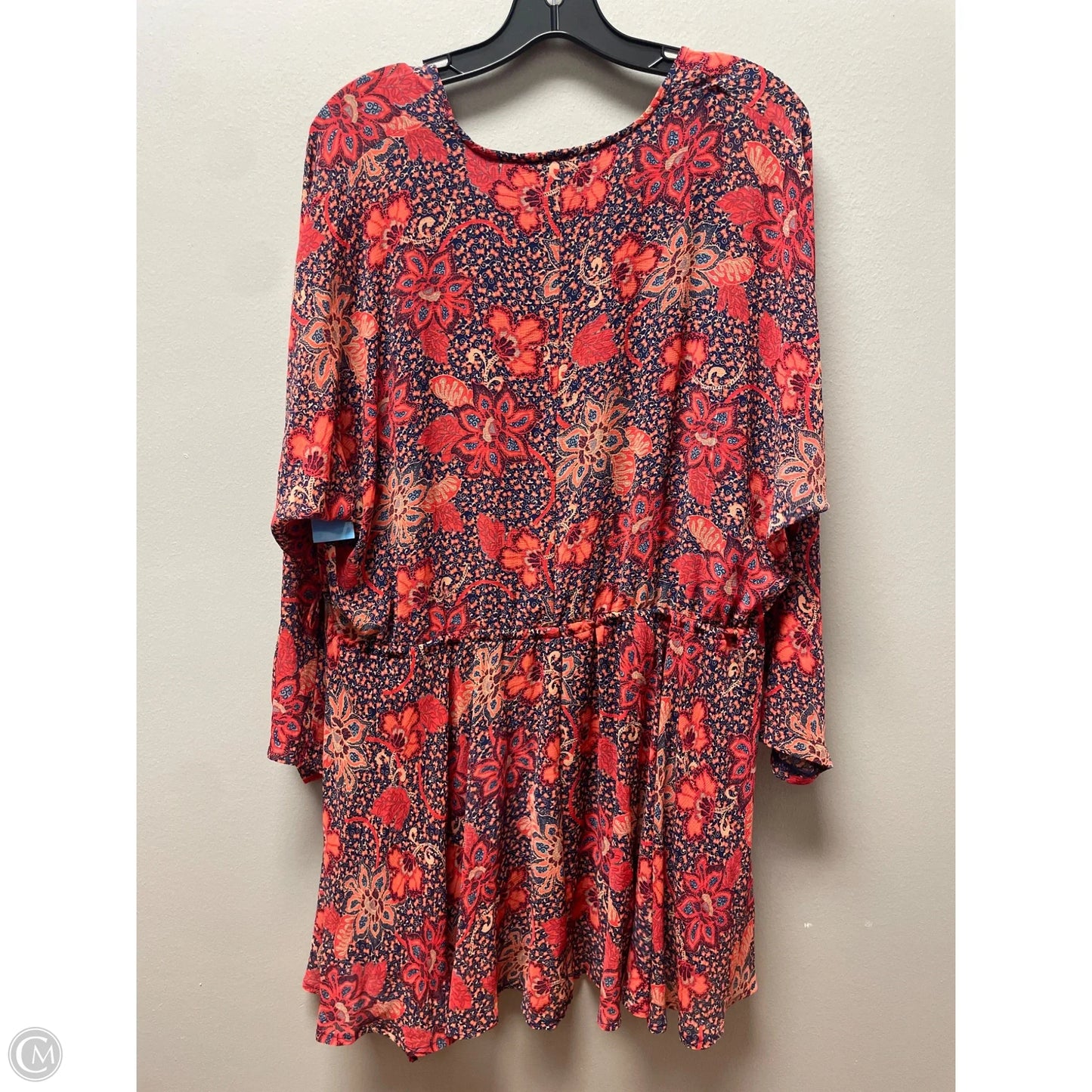 Top Long Sleeve By Free People In Blue & Red, Size: Xs