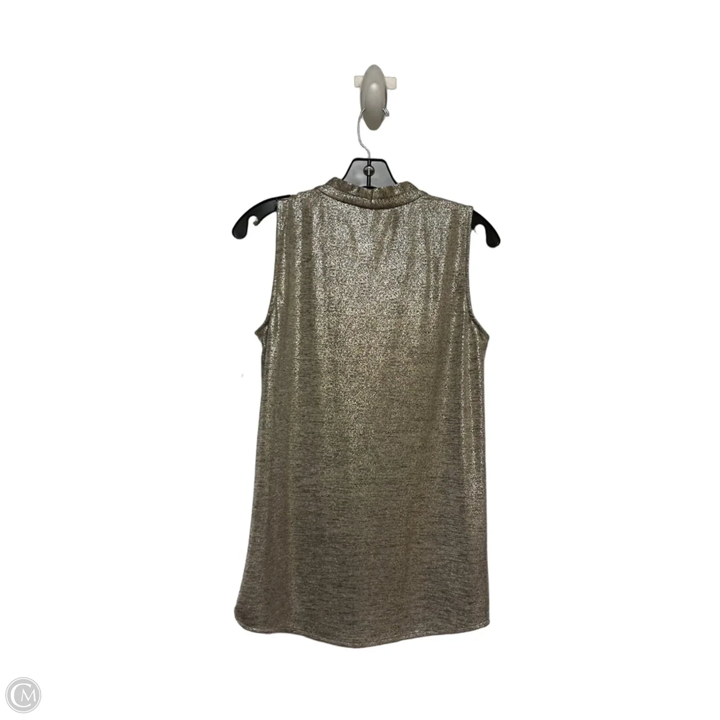 Top Sleeveless By Calvin Klein In Gold, Size: S