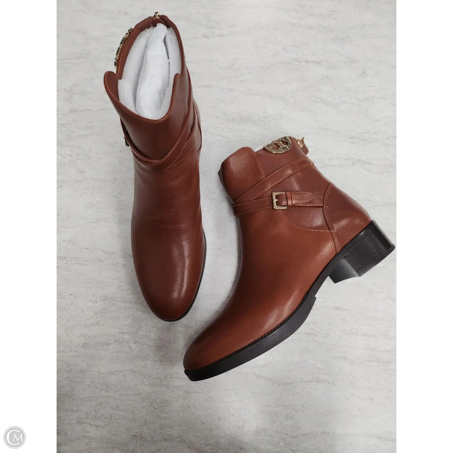 Boots Designer By Tory Burch In Brown, Size: 10.5