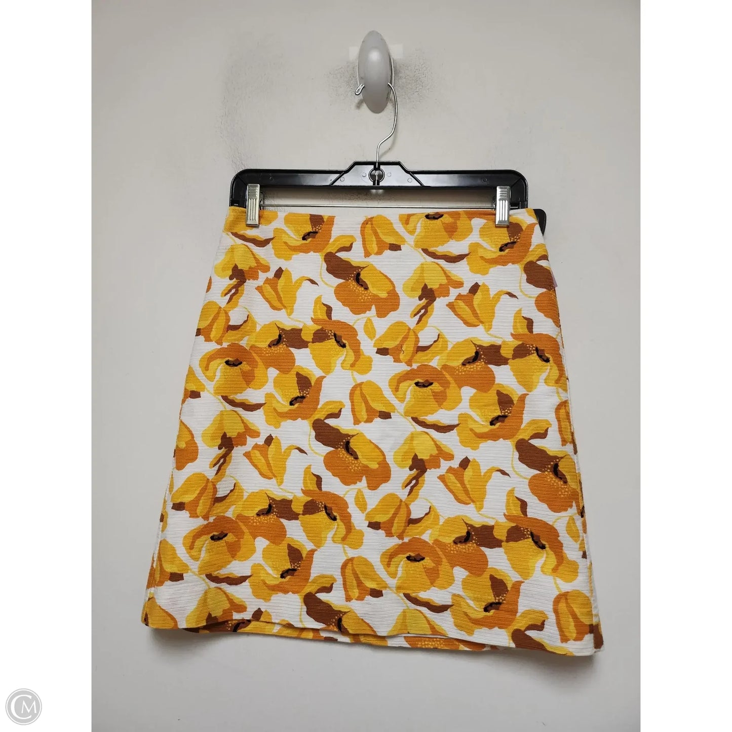 Skirt Mini & Short By Ann Taylor In White & Yellow, Size: 2