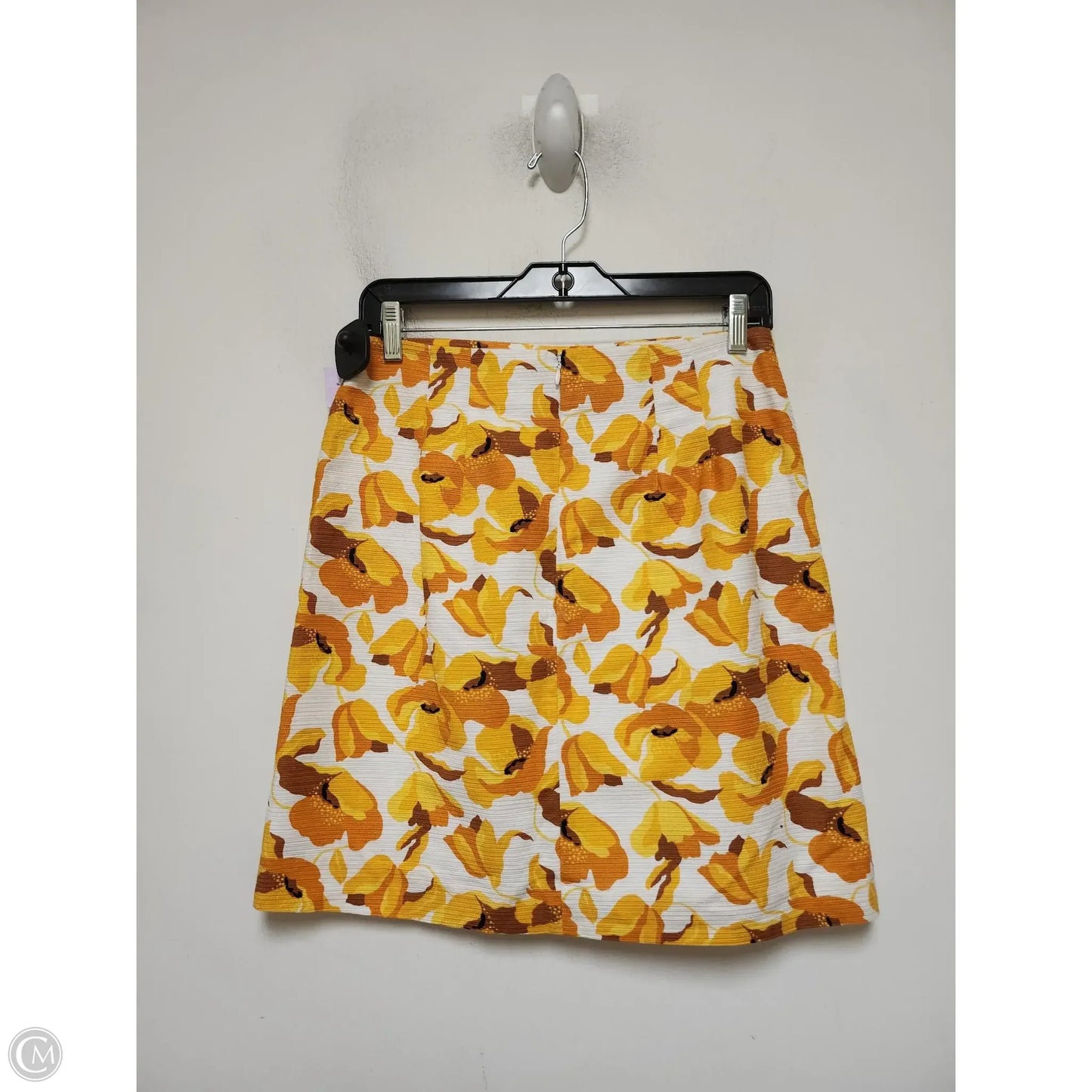 Skirt Mini & Short By Ann Taylor In White & Yellow, Size: 2