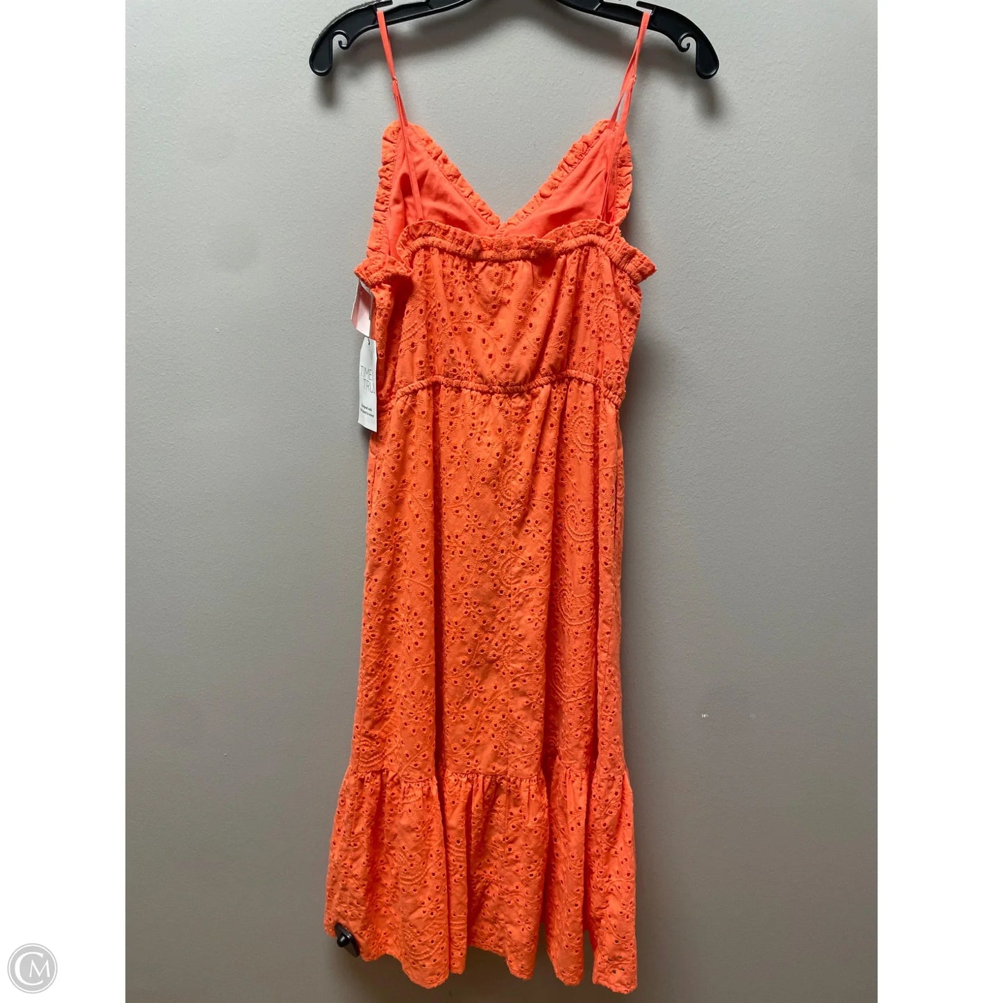 Dress Casual Midi By Time And Tru In Orange, Size: S