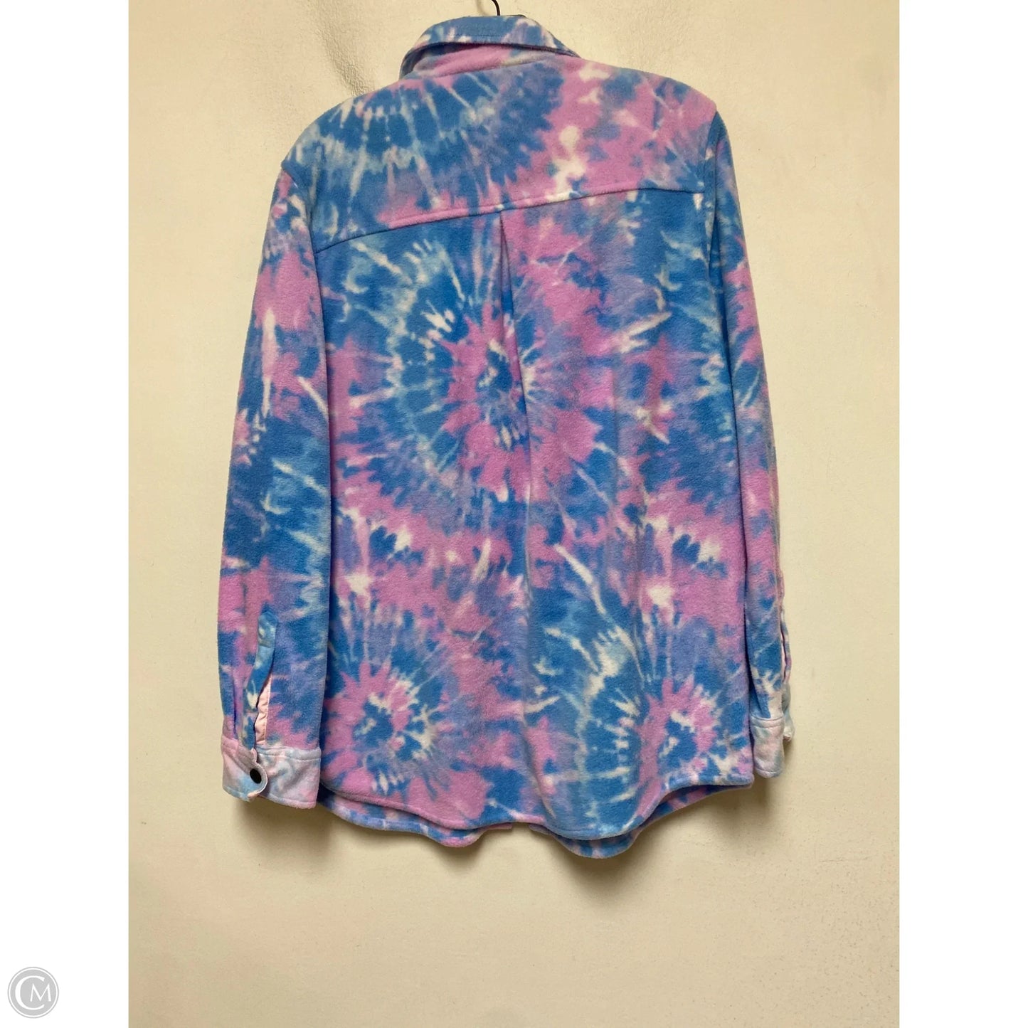 Jacket Shirt By Simply Southern In Blue & Pink, Size: M