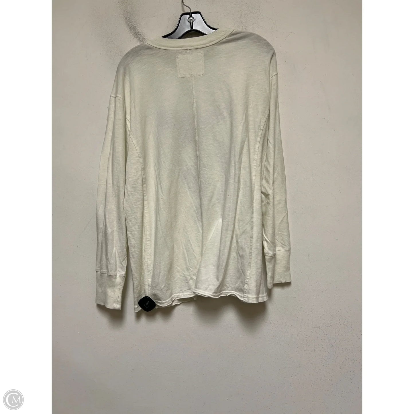 Top Long Sleeve By Aerie In Black & Cream, Size: S