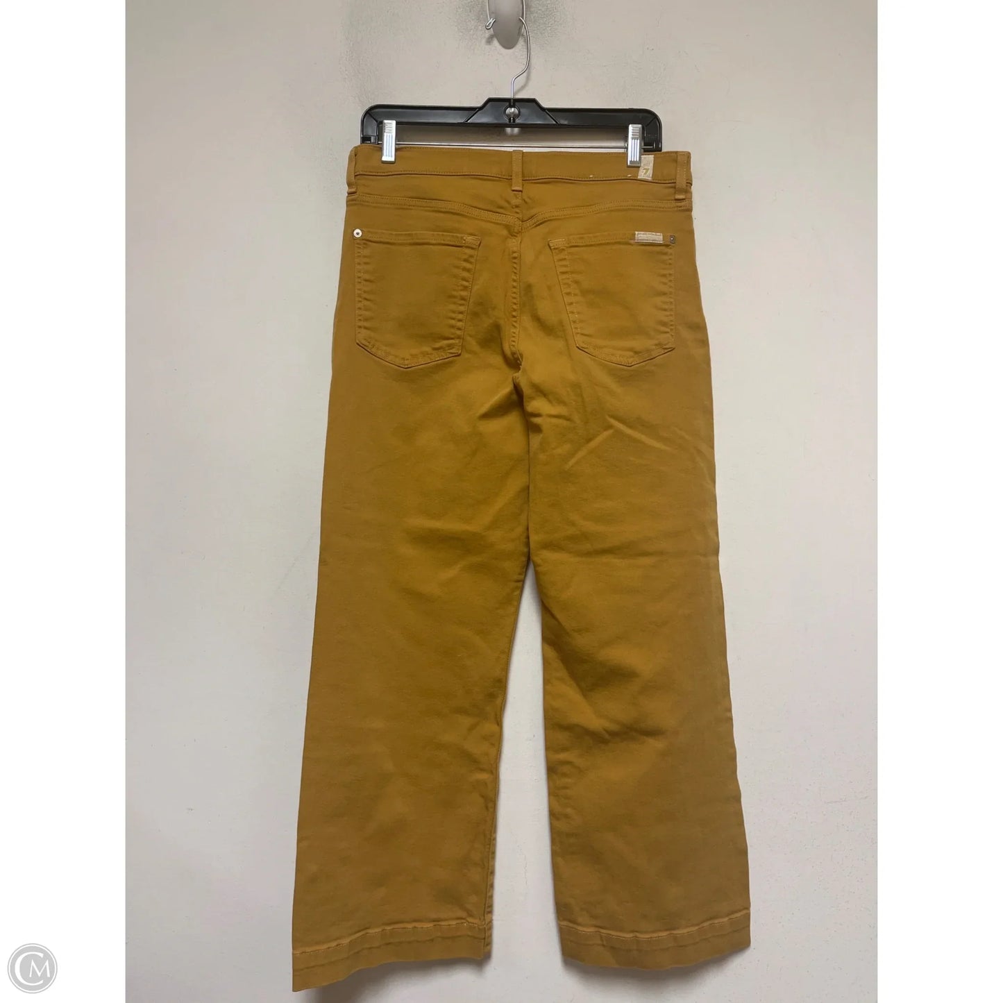 Jeans Wide Leg By 7 For All Mankind In Yellow, Size: 8