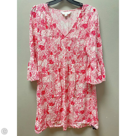 Dress Designer By Lilly Pulitzer In Pink & White, Size: 6