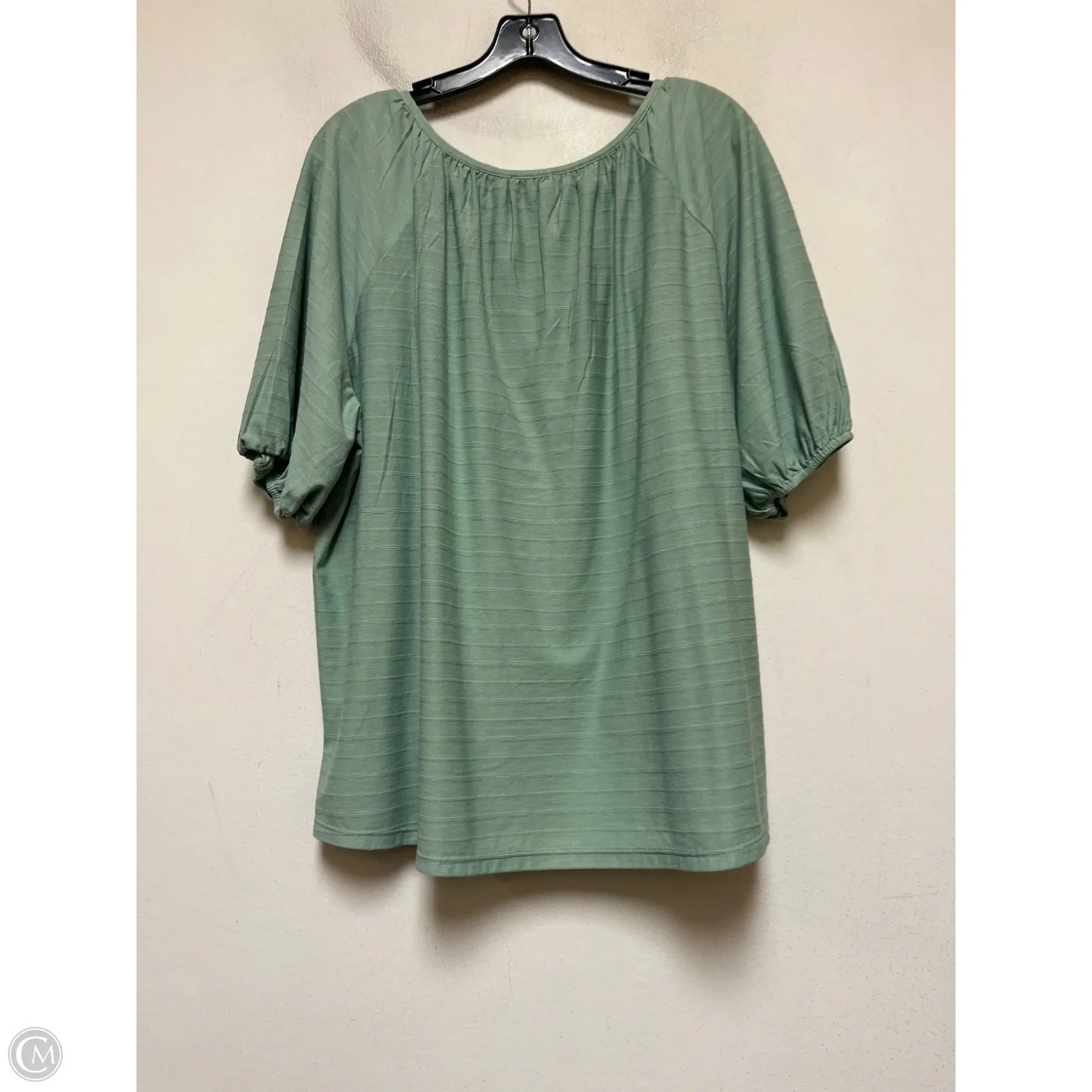 Top Short Sleeve By Wonderly In Green, Size: 2x