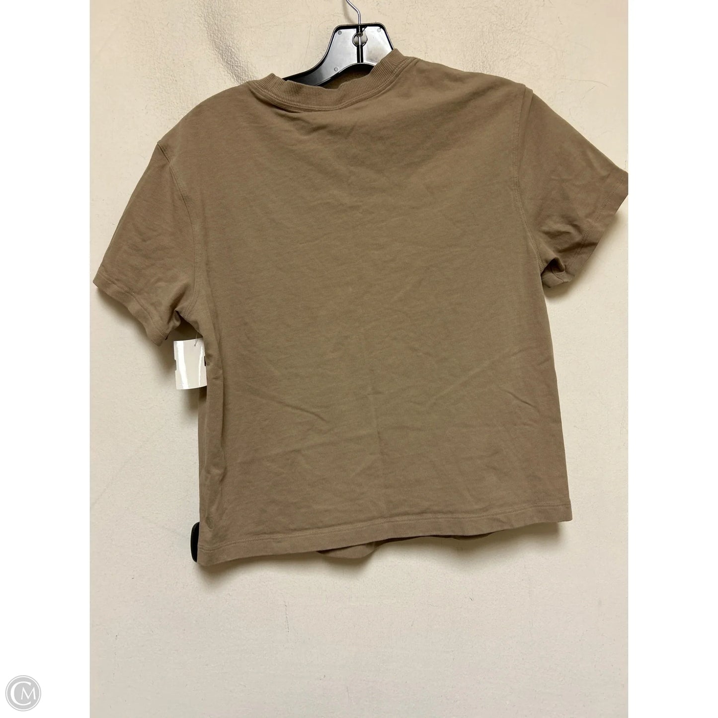 Athletic Top Short Sleeve By Lululemon In Tan, Size: Xs