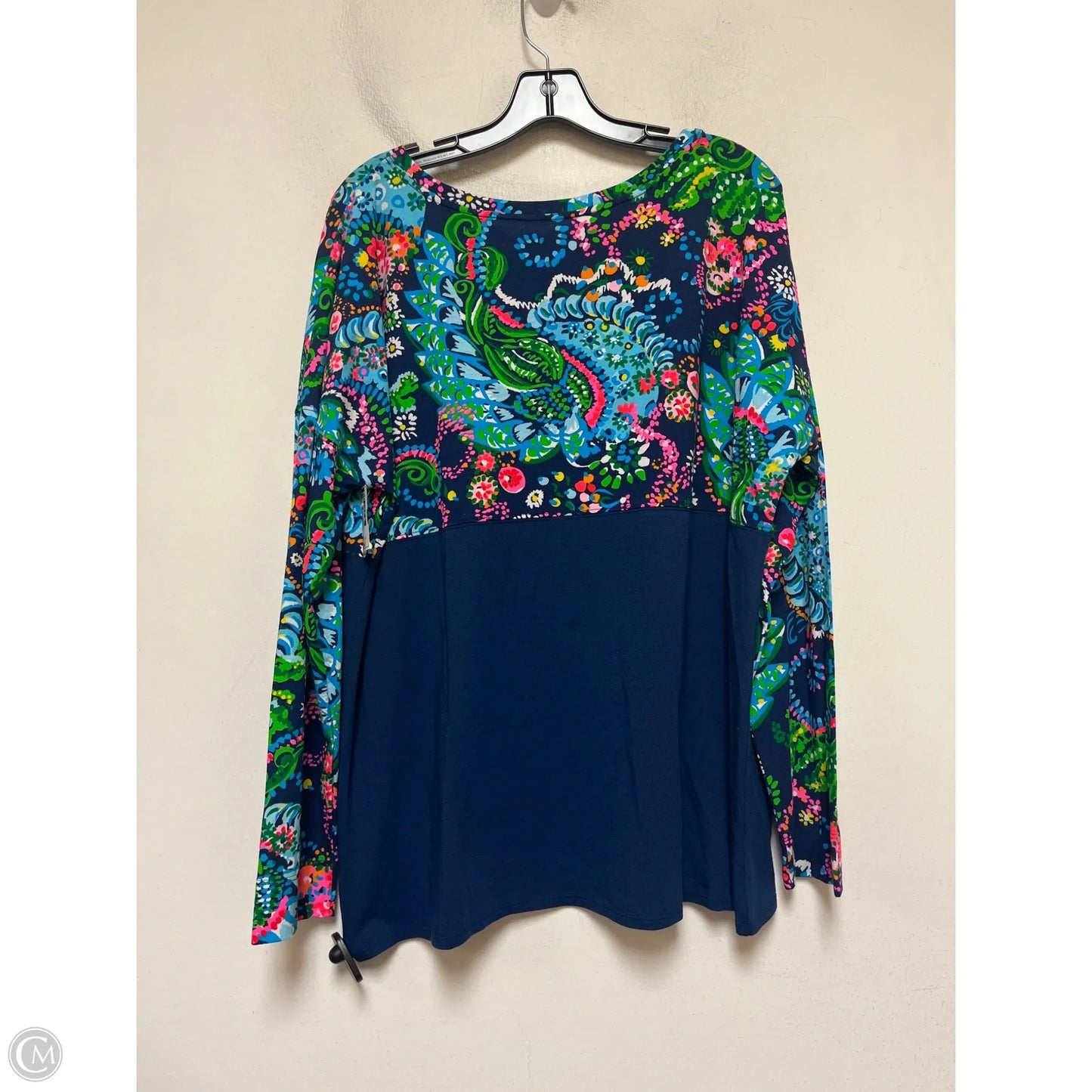 Top Long Sleeve Designer By Lilly Pulitzer In Navy, Size: Xl