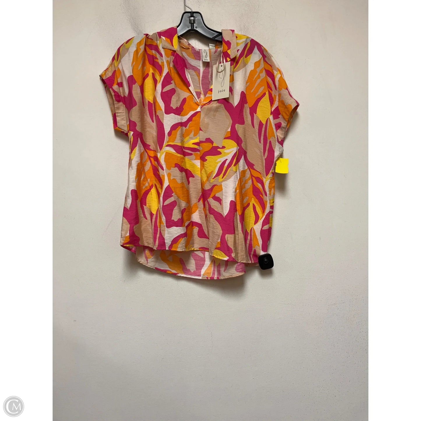 Top Short Sleeve By Joie In Orange & Pink, Size: M