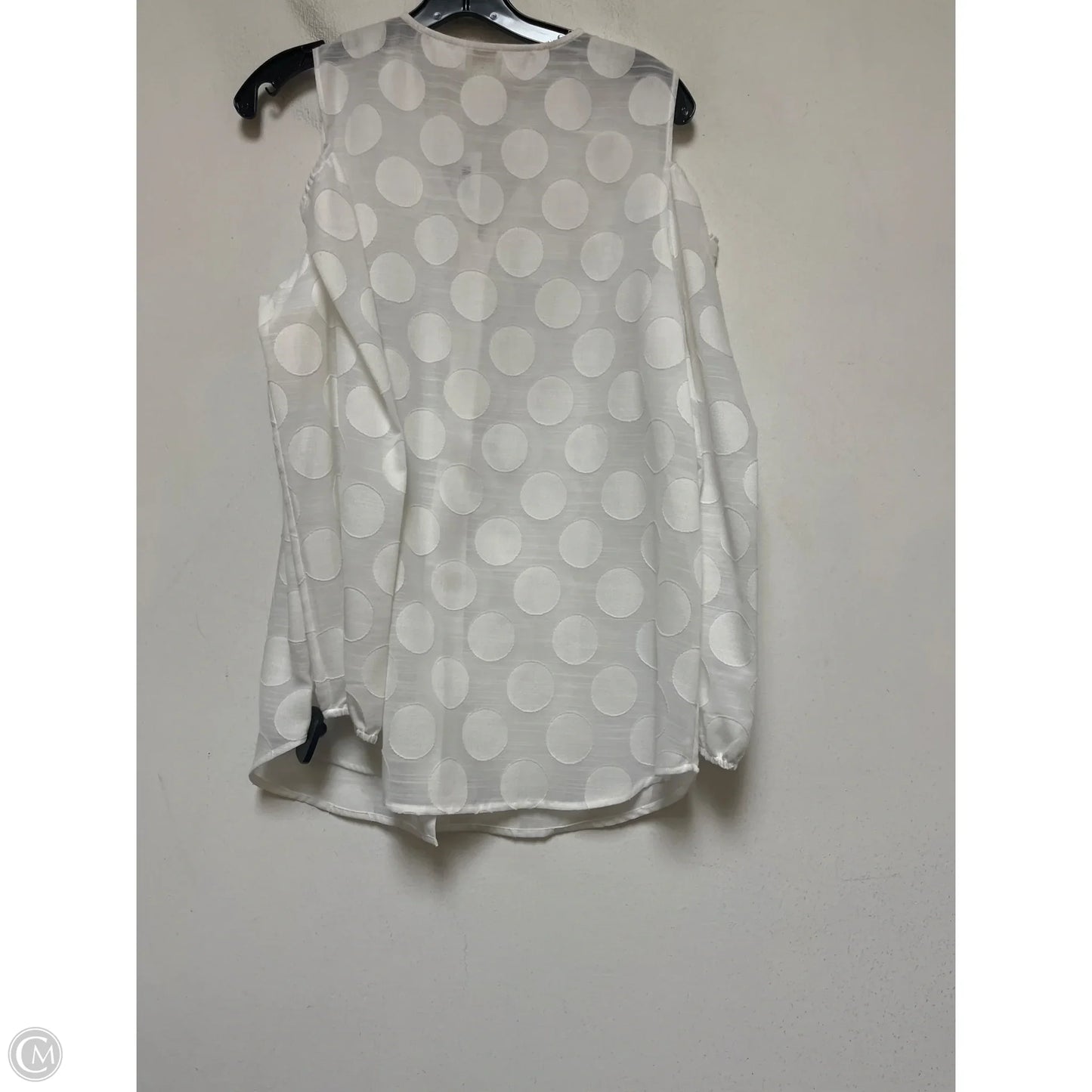 Top Long Sleeve By Chicos In White, Size: M