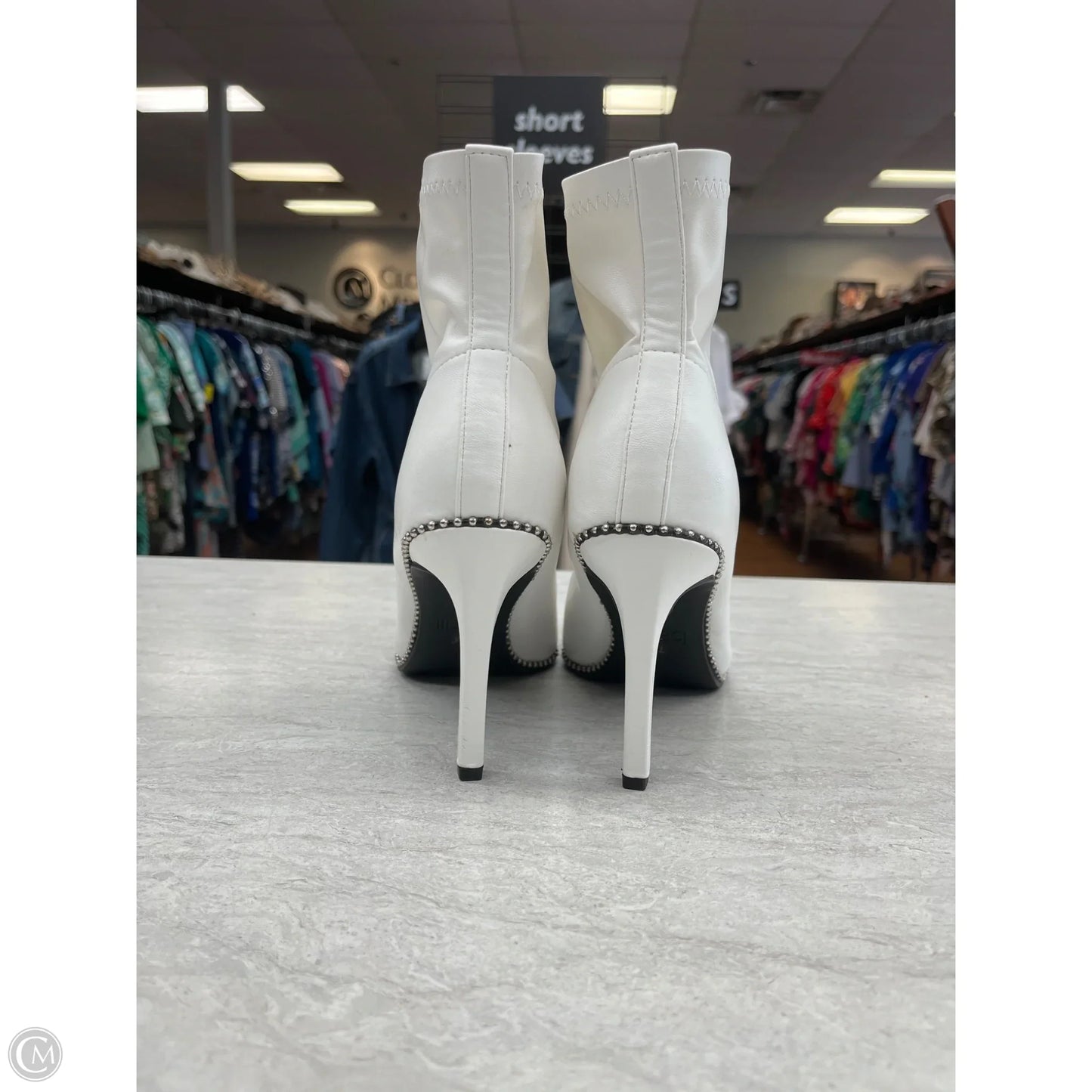 Boots Ankle Heels By Bar Iii In White, Size: 7