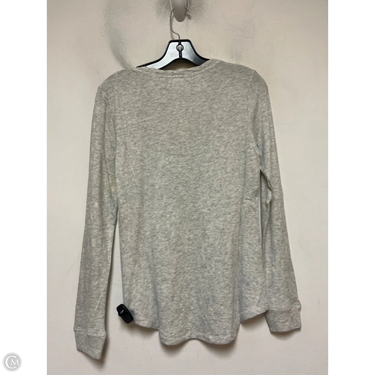 Top Long Sleeve By Andrea Jovine In Grey, Size: S