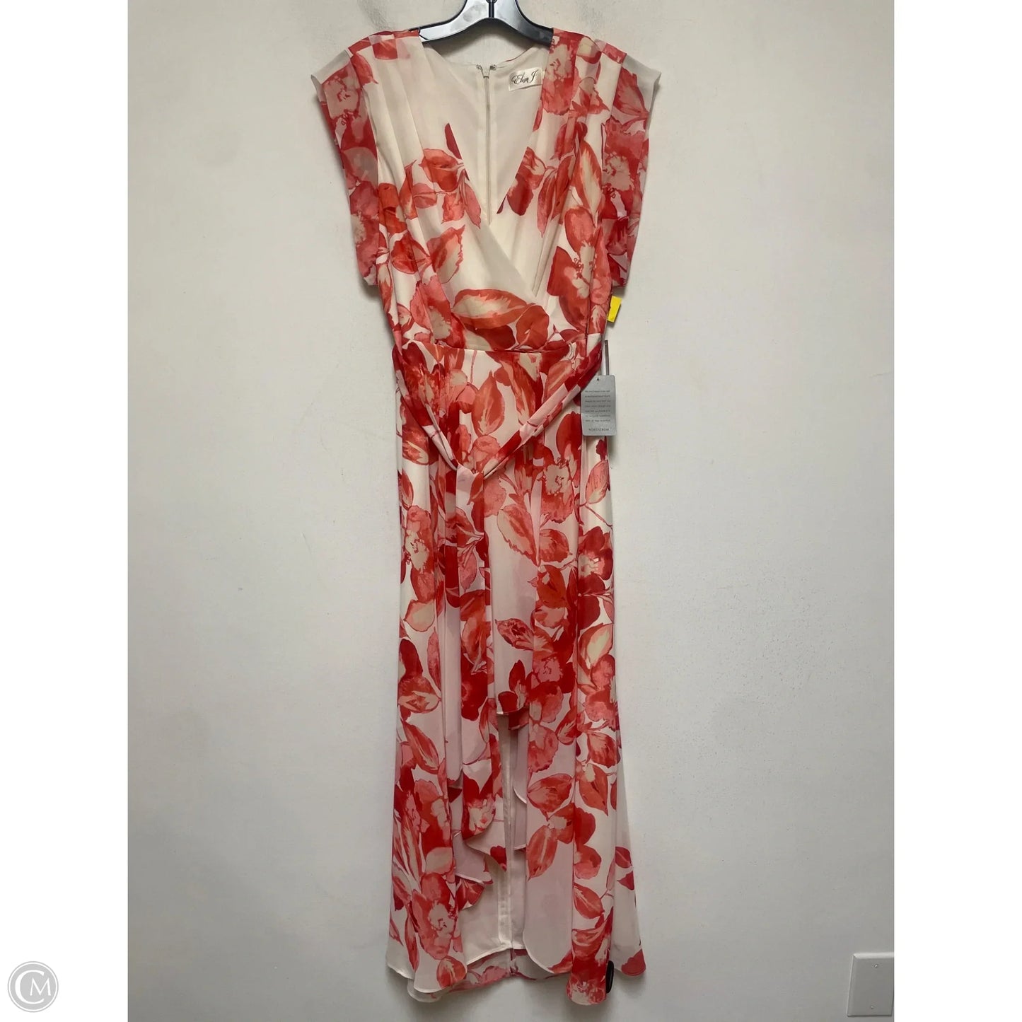 Dress Casual Midi By Eliza J In Cream & Red, Size: L