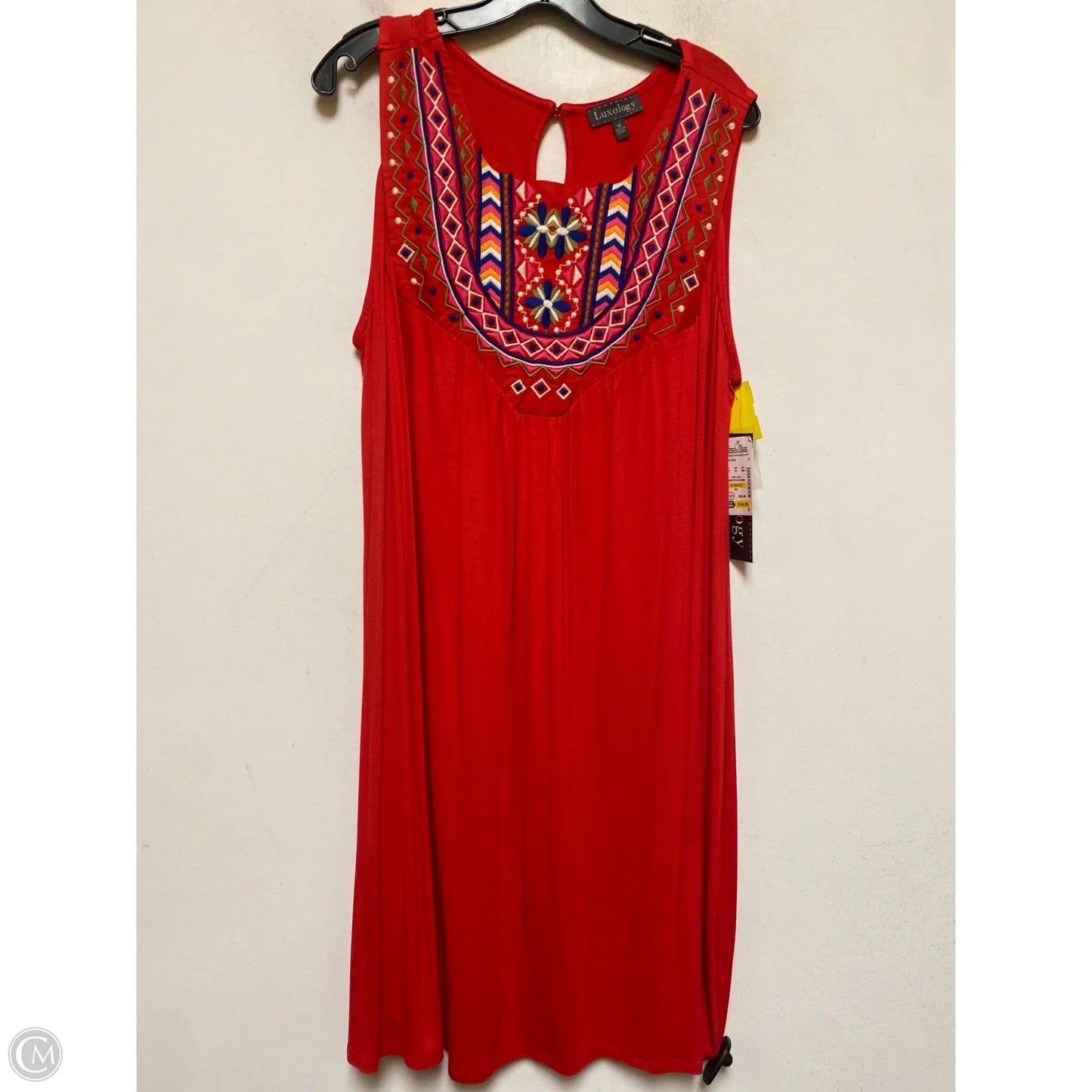 Dress Casual Short By Luxology In Red, Size: 1x