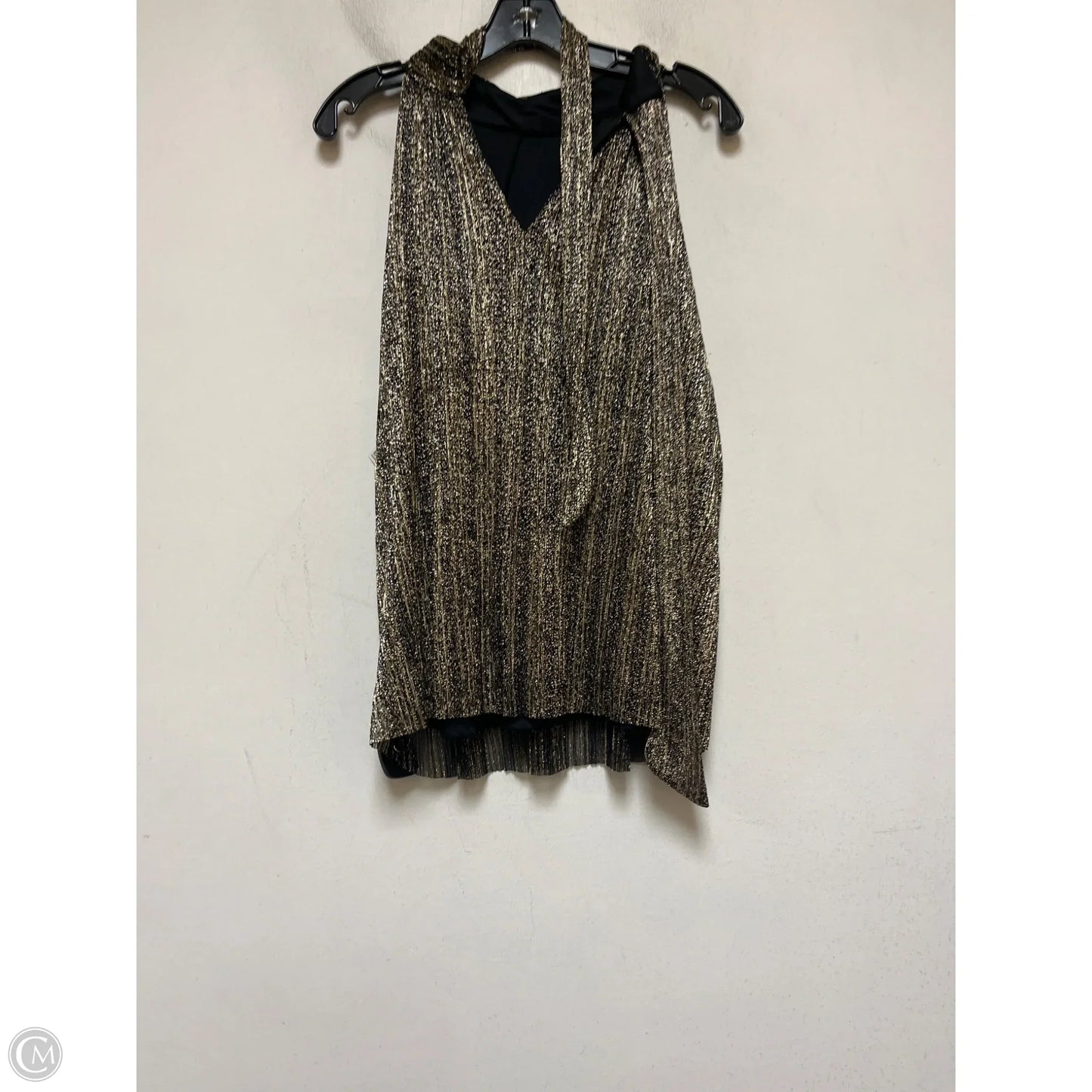 Top Sleeveless By Vince Camuto In Black & Gold, Size: Xl