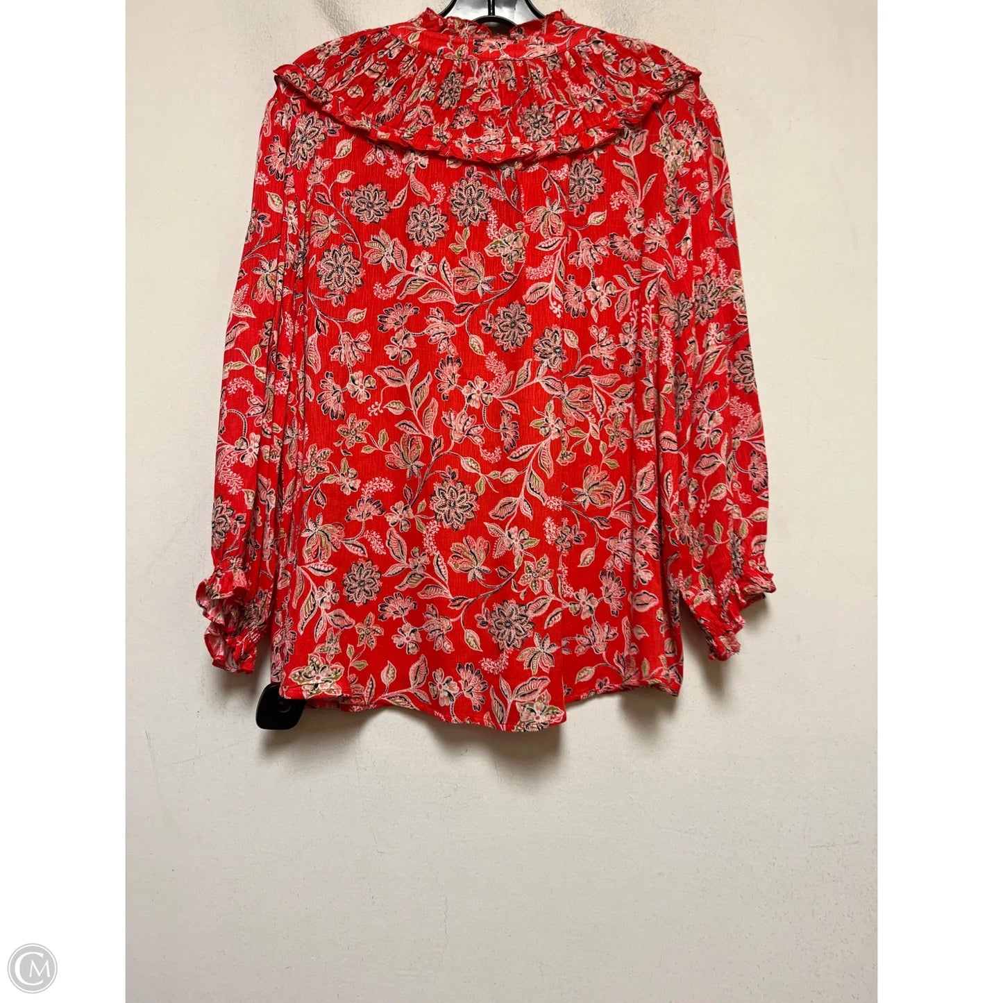Top Long Sleeve By Democracy In Orange, Size: Xl