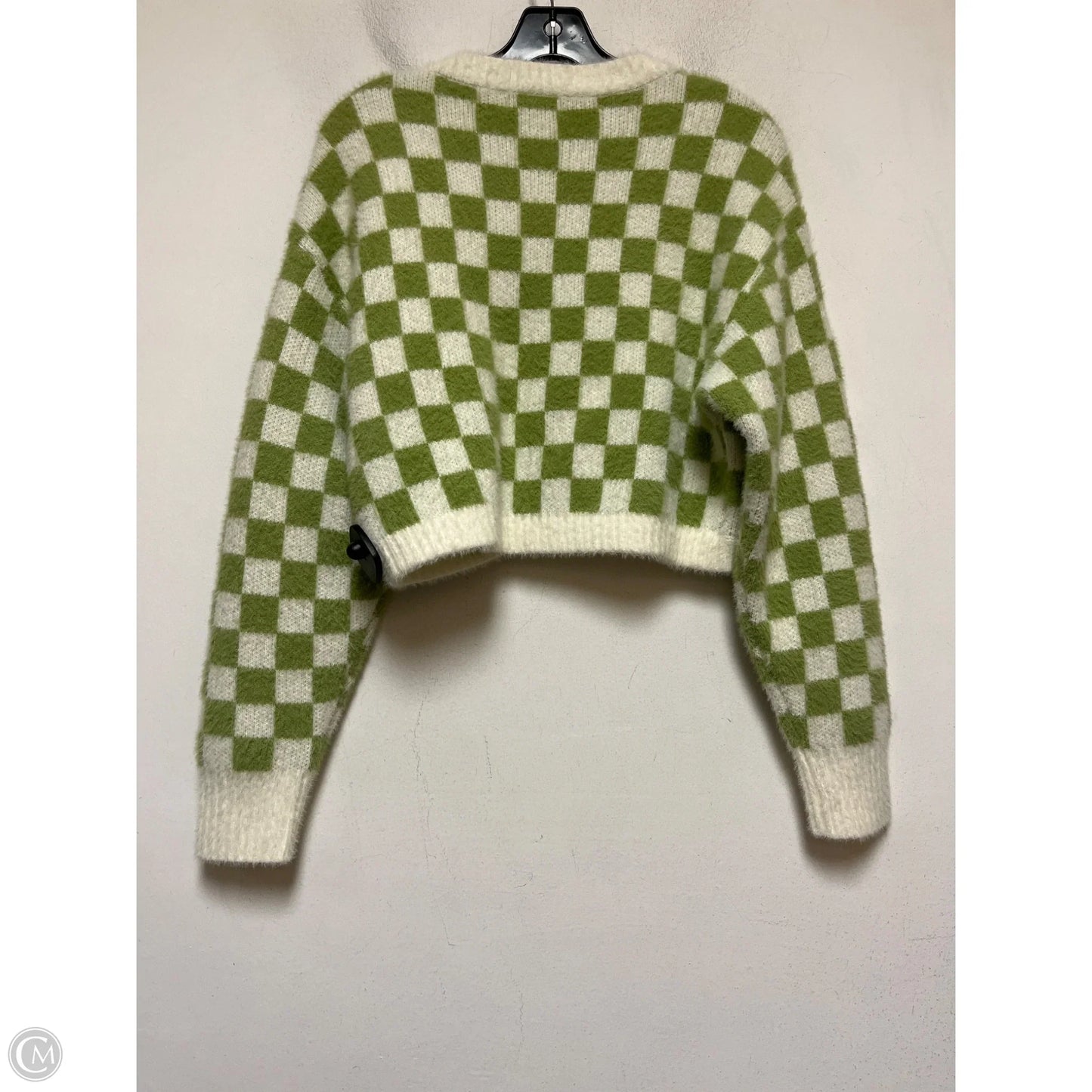 Sweater Cardigan By La Hearts In Cream & Green, Size: M